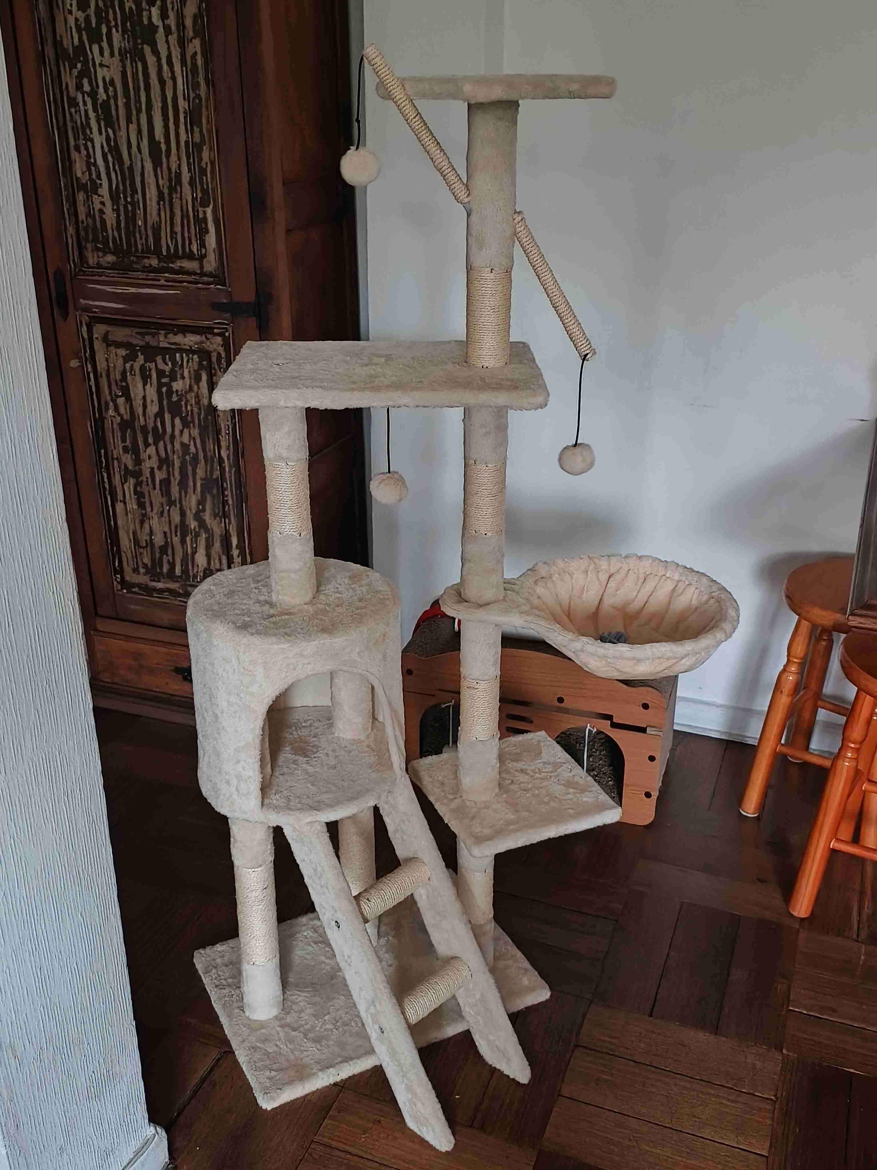 Árbol rascador para gatos beige - miniatura 4