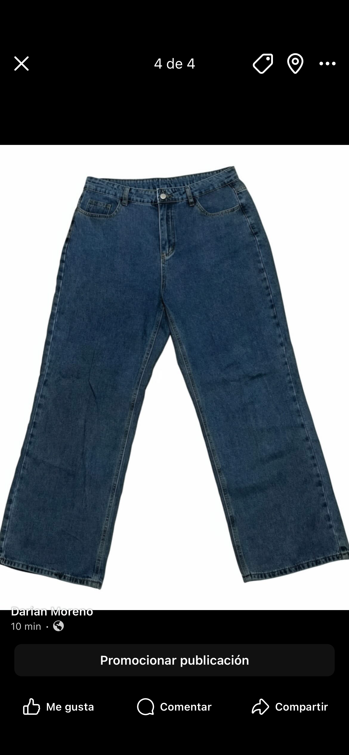 Jeans azul clásico para mujer - miniatura 1