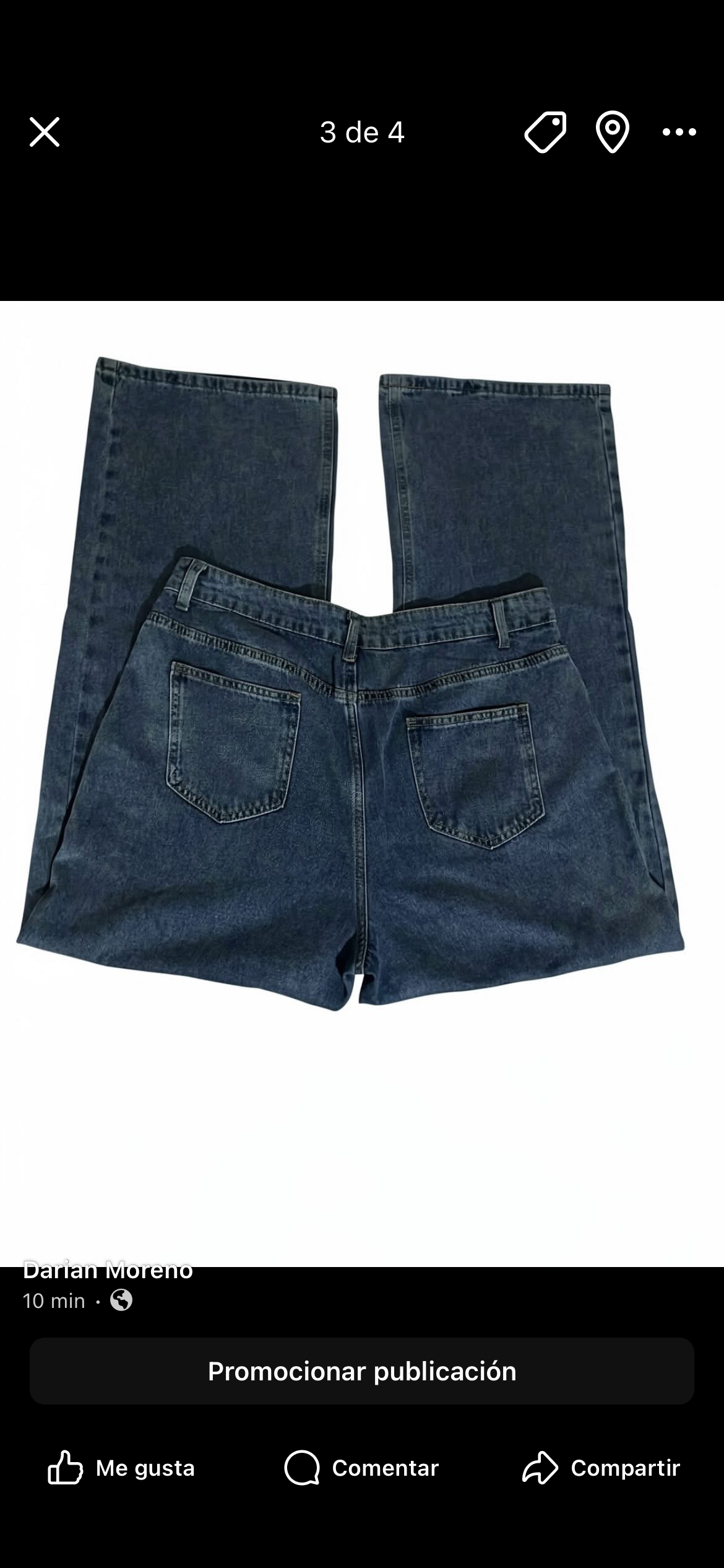 Jeans azul clásico para mujer - miniatura 4