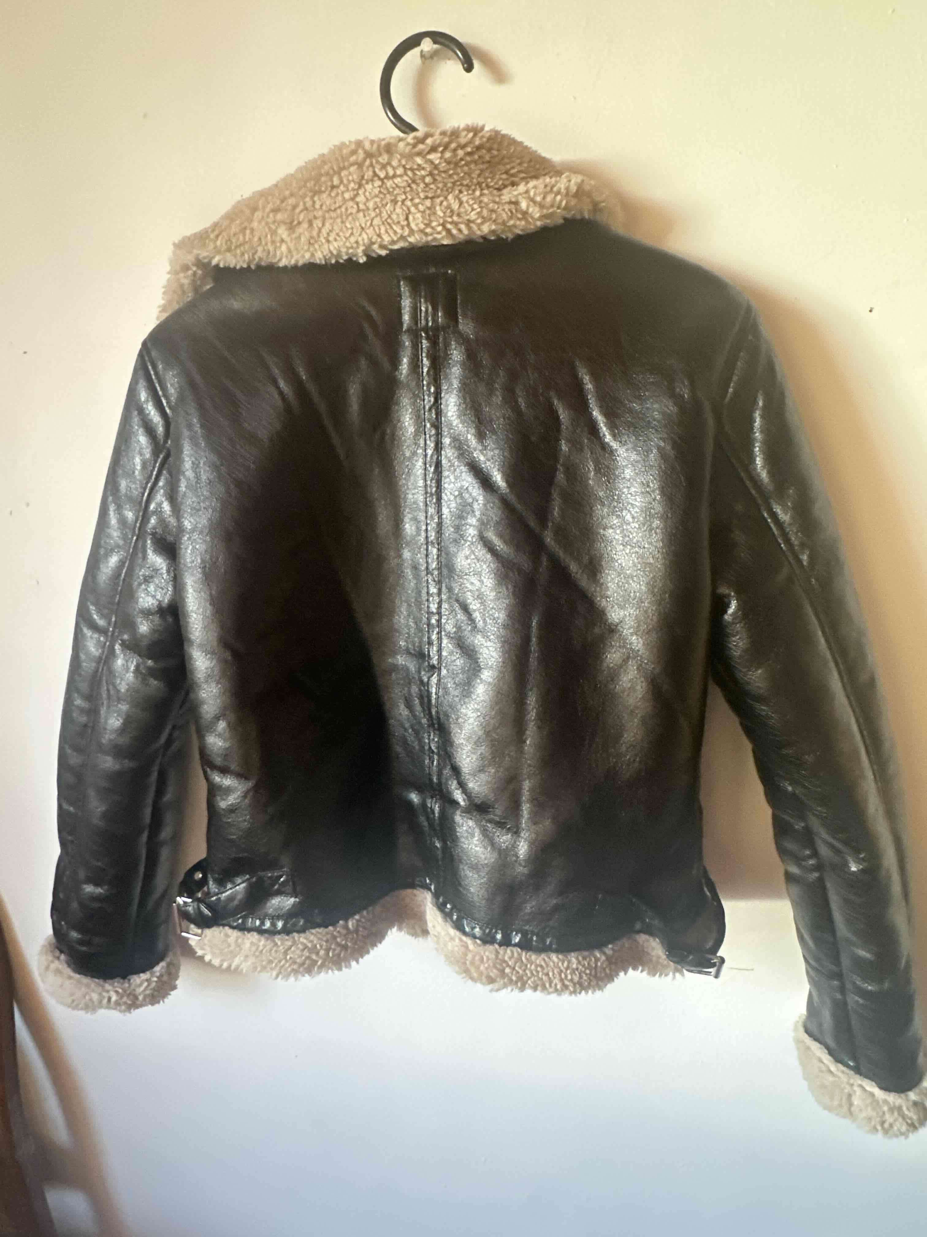 Chaqueta café oscuro con forro de lana talla S opp - miniatura 3