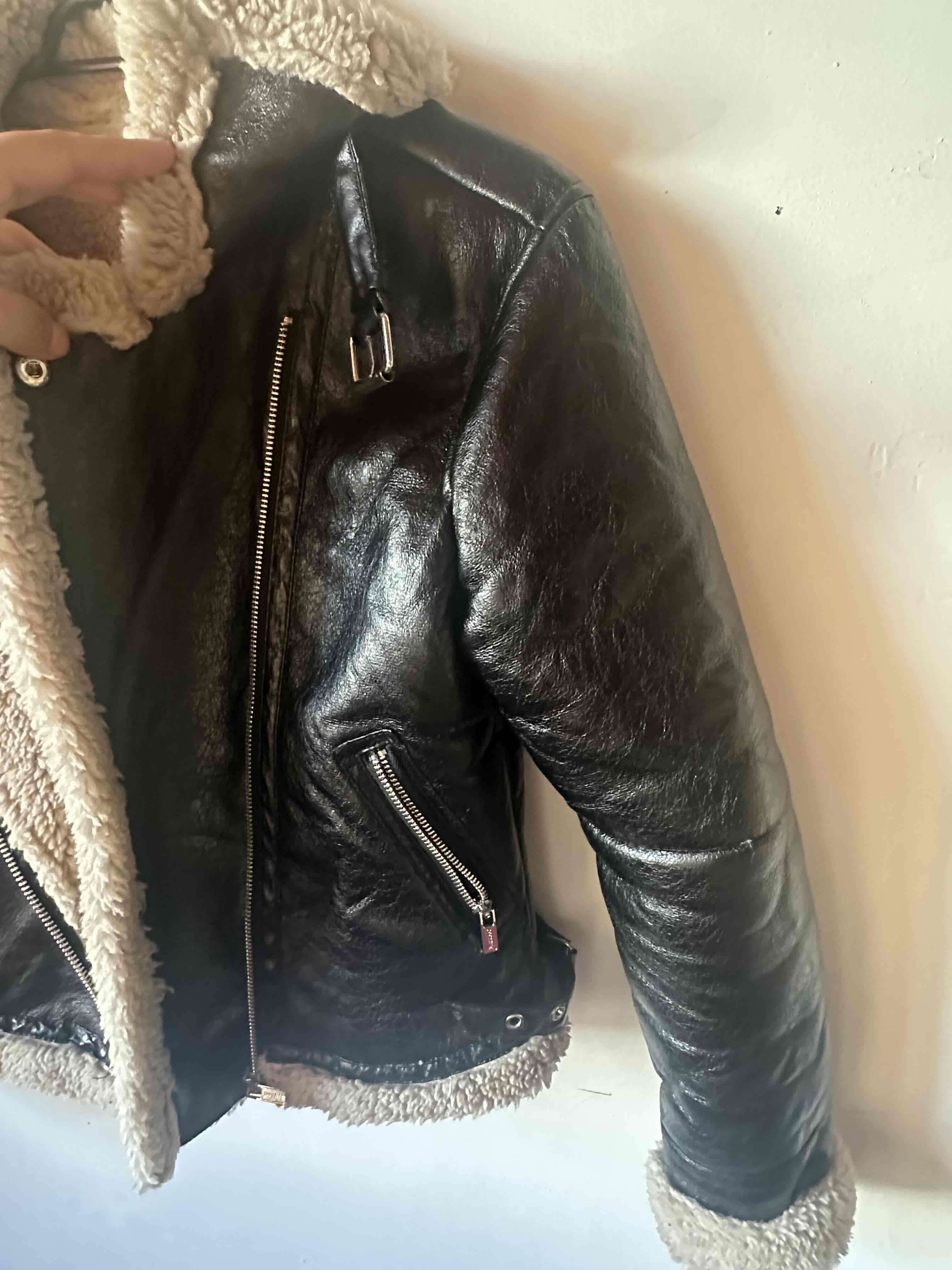 Chaqueta café oscuro con forro de lana talla S opp - miniatura 5