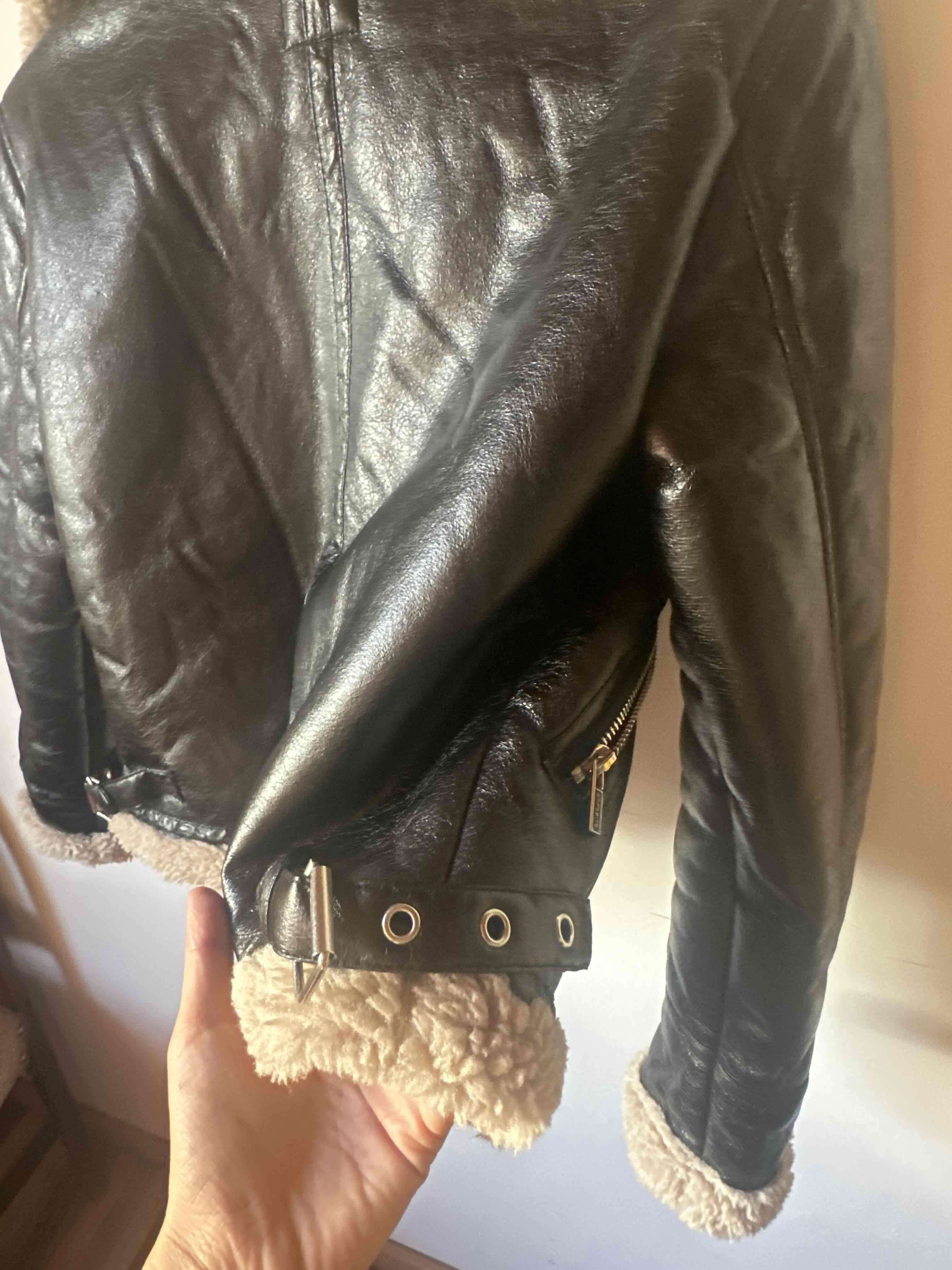 Chaqueta café oscuro con forro de lana talla S opp - miniatura 6