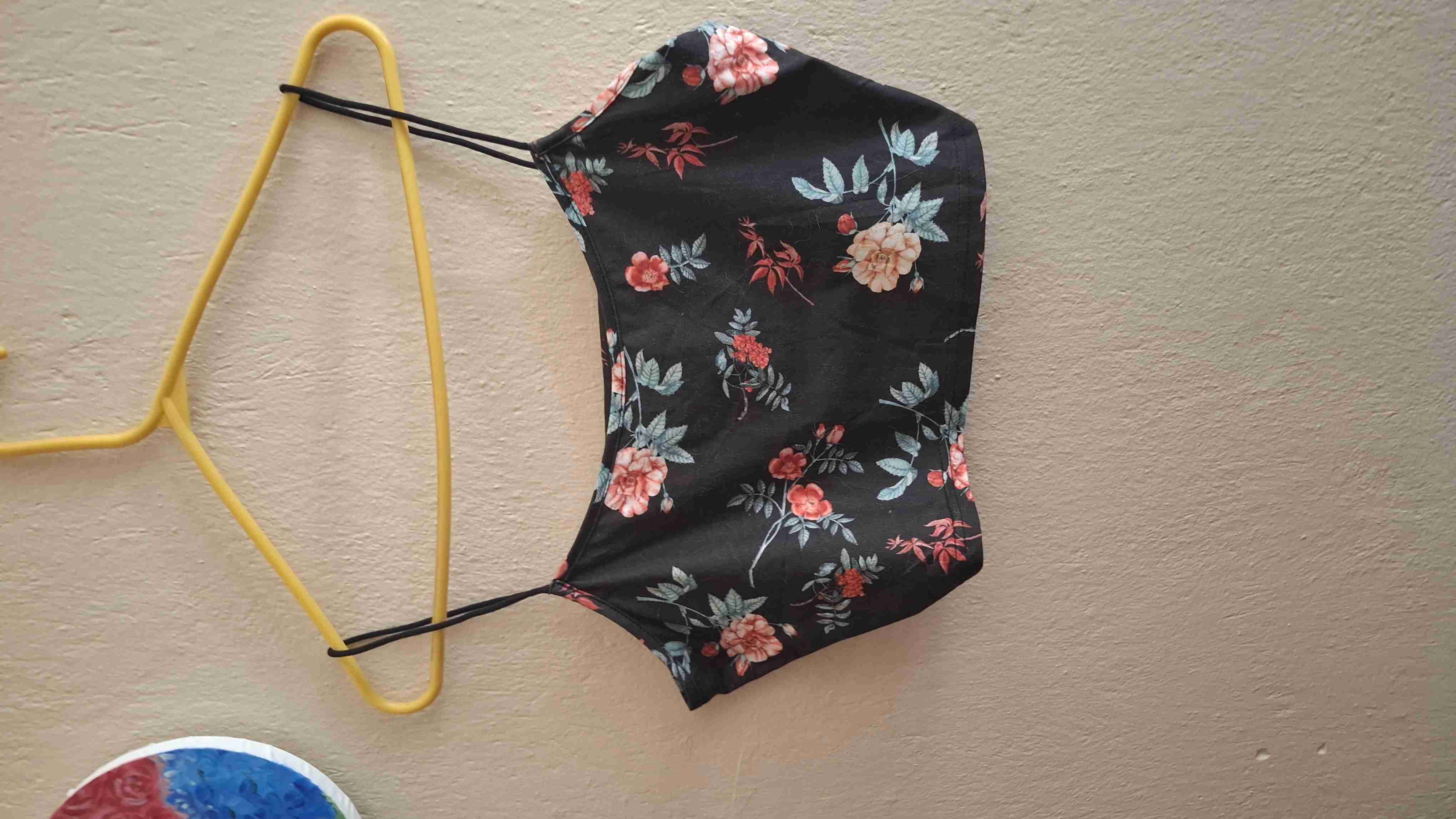 Top floral negro - miniatura 1