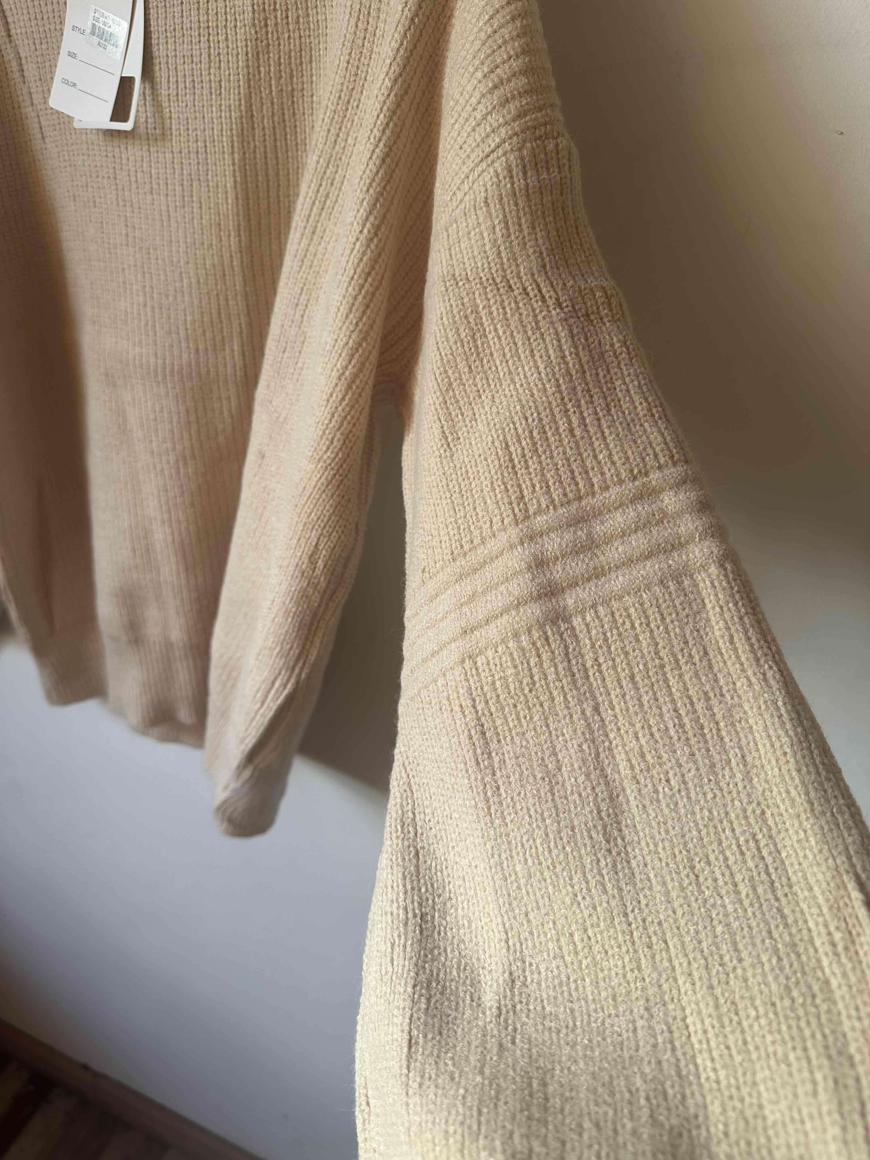 Suéter beige de punto con etiqueta talla M - miniatura 3