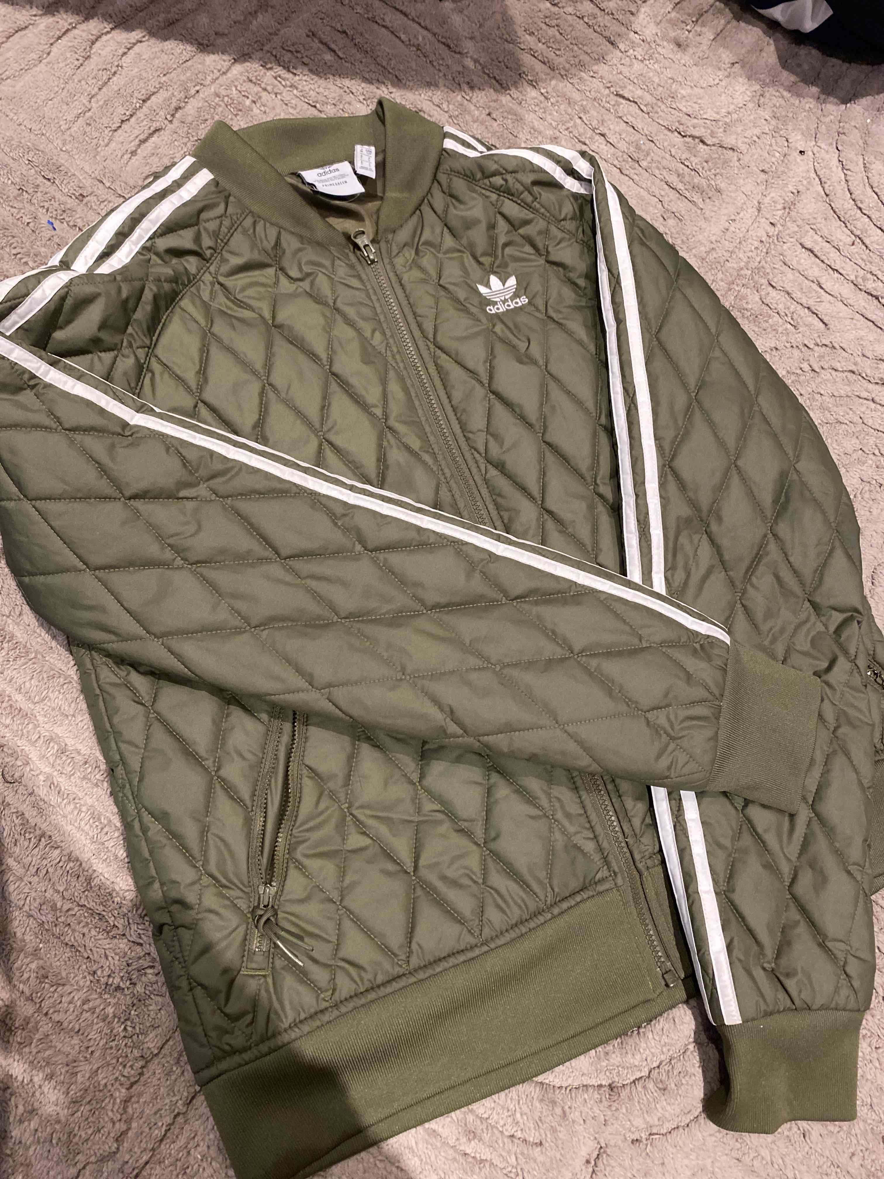 Chaqueta acolchada verde Adidas - miniatura 1