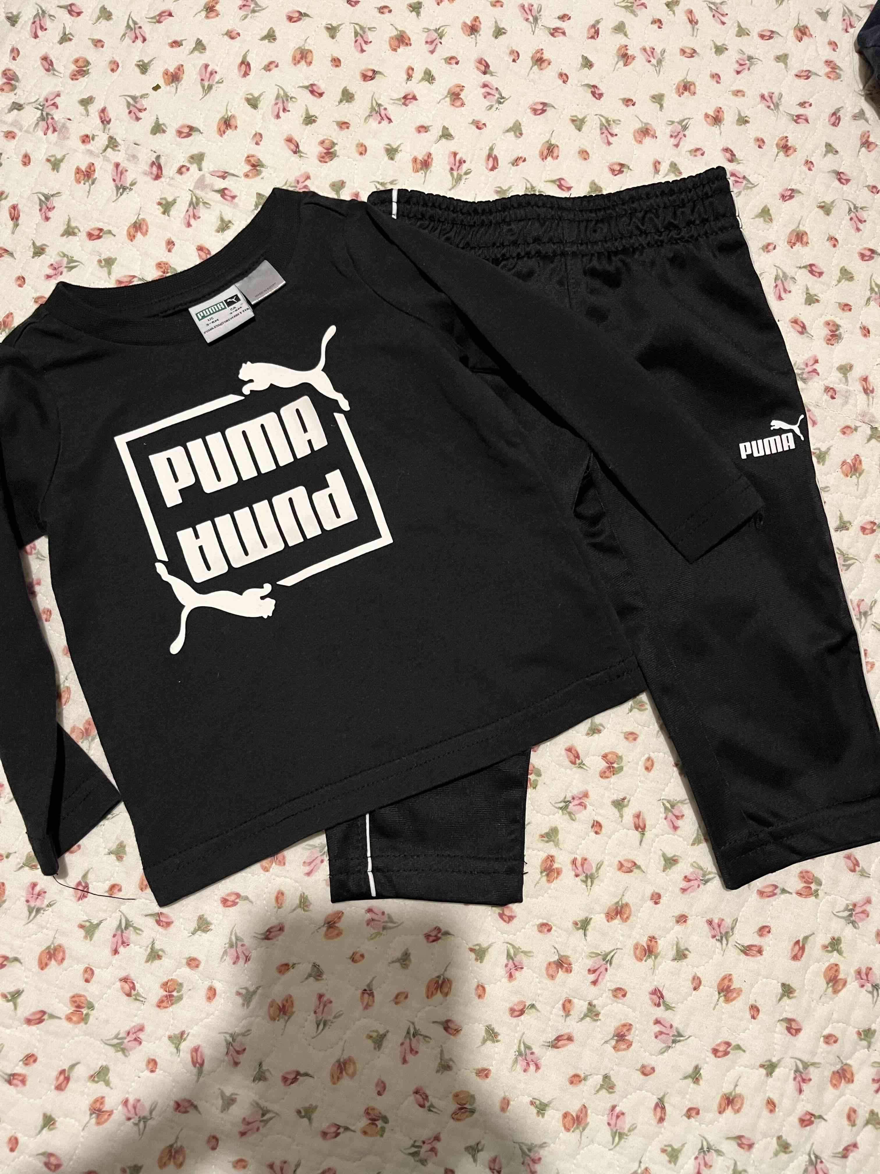 Conjunto deportivo infantil negro Puma