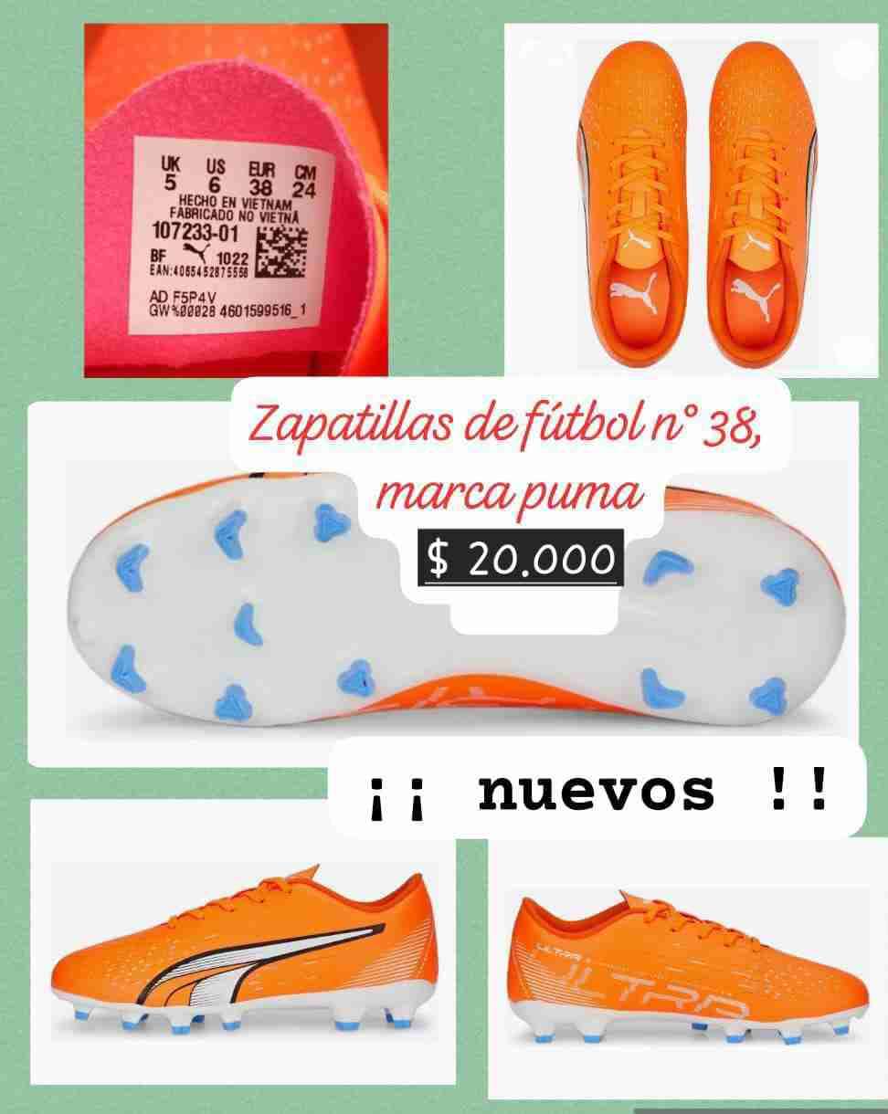 Zapatillas fútbol Puma naranjas