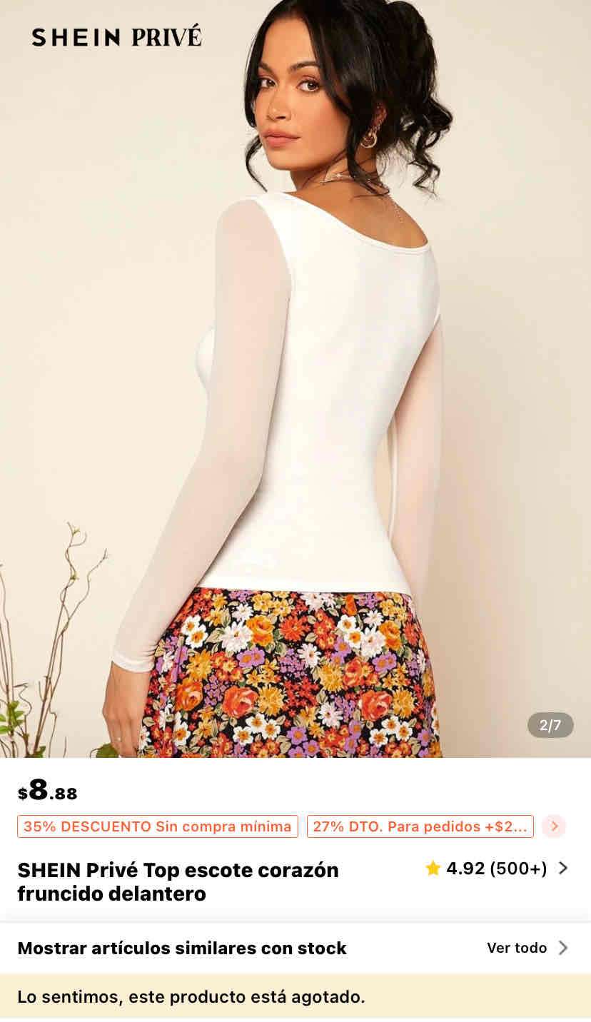 Blusa escote corazón - miniatura 2