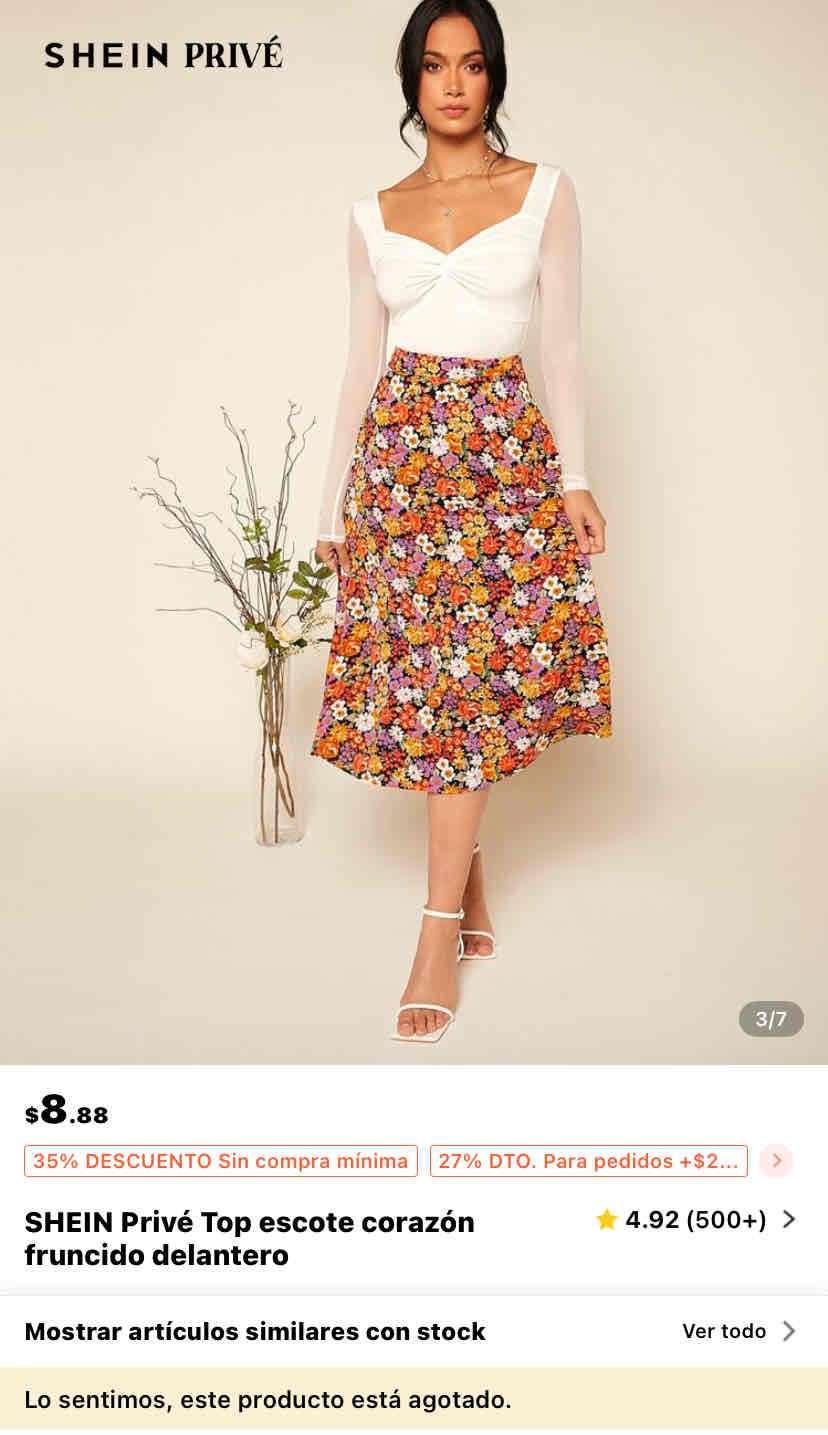 Blusa escote corazón - miniatura 3