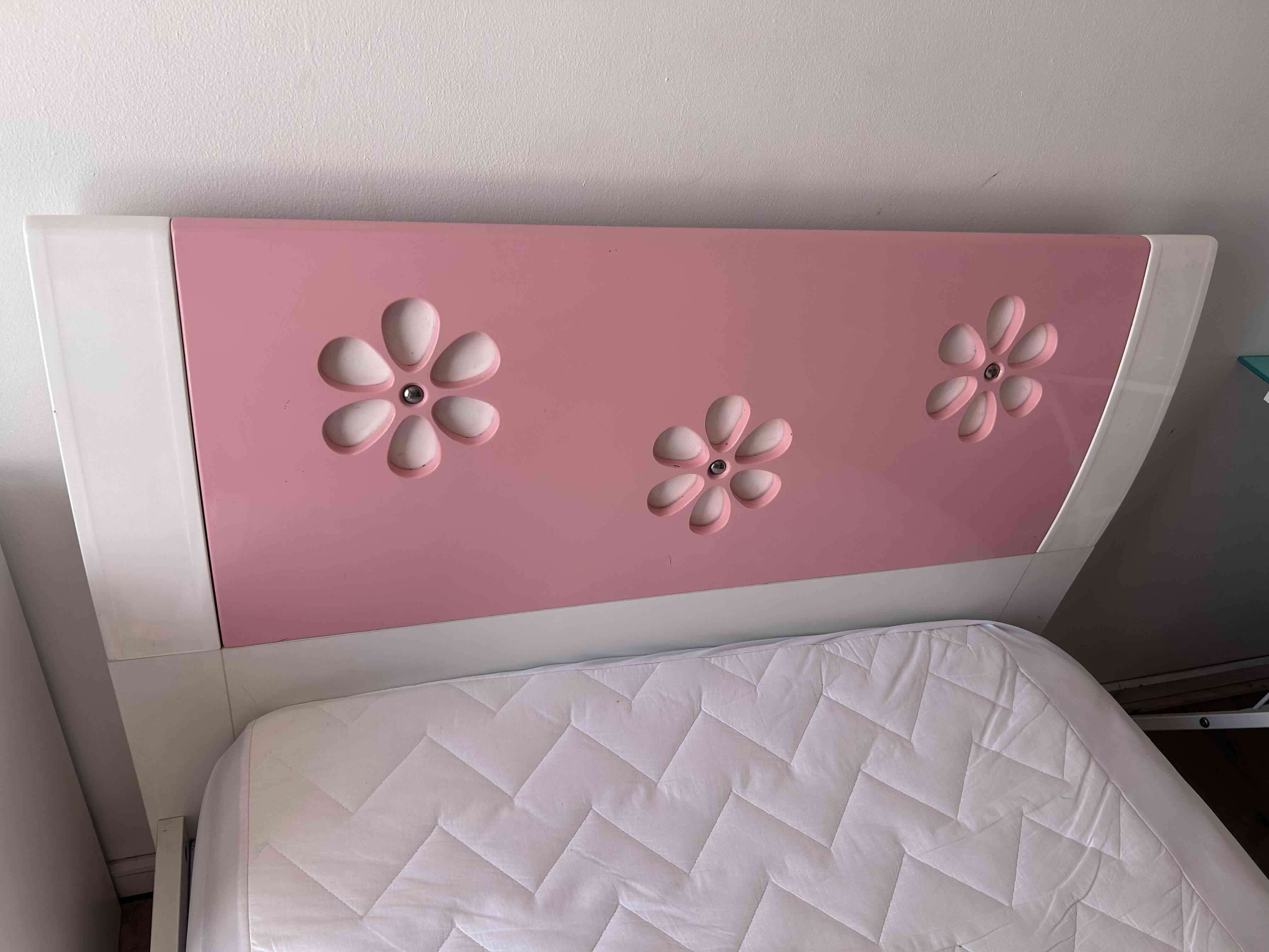 Cama  juvenil con respaldo floral - miniatura 3