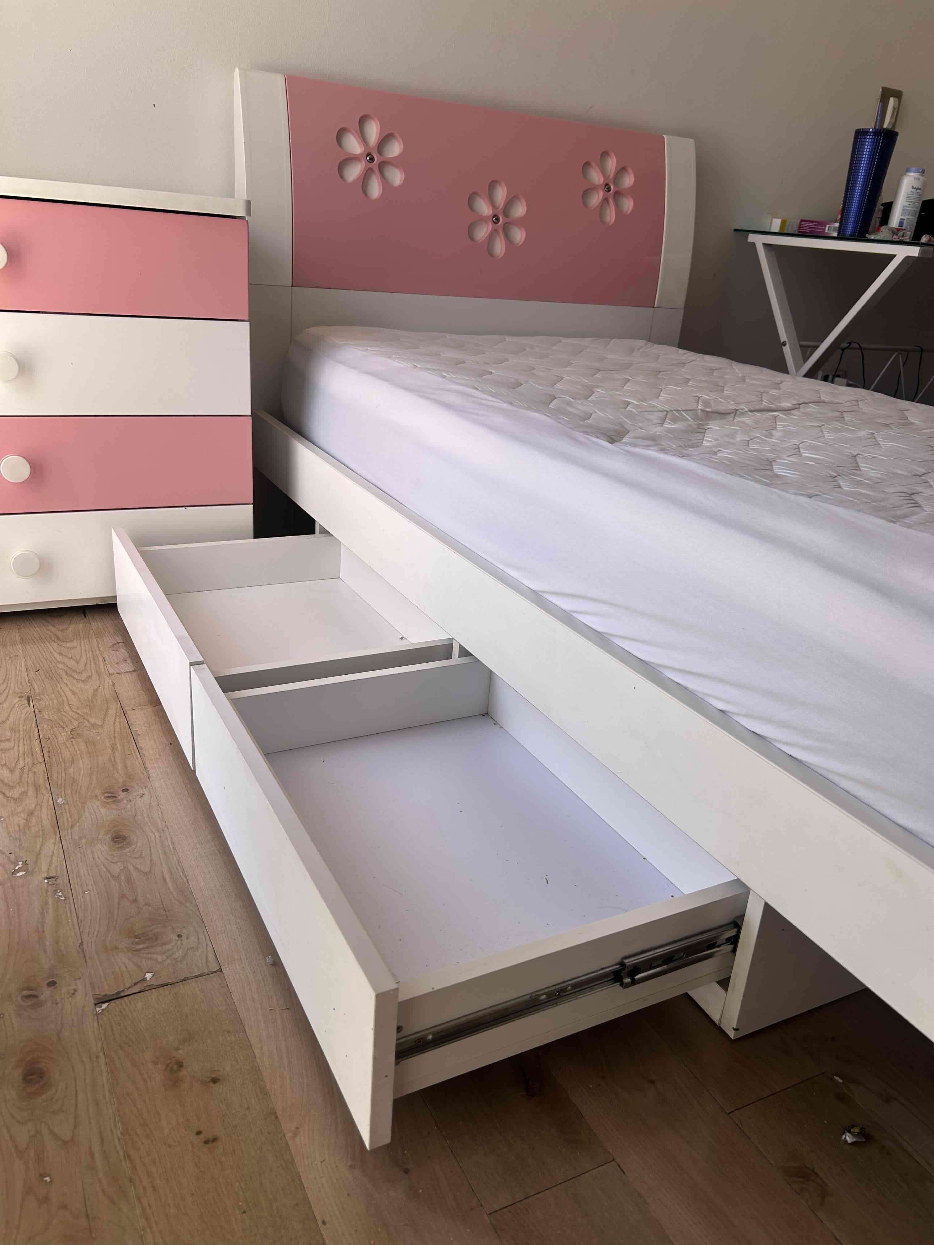 Cama  juvenil con respaldo floral - miniatura 5