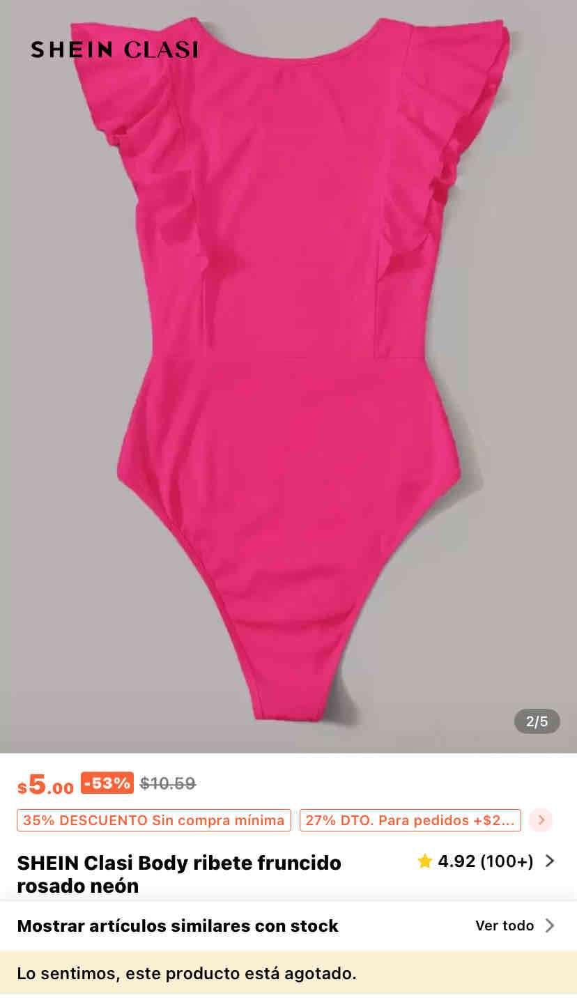 Body rosado intenso SHEIN - miniatura 2