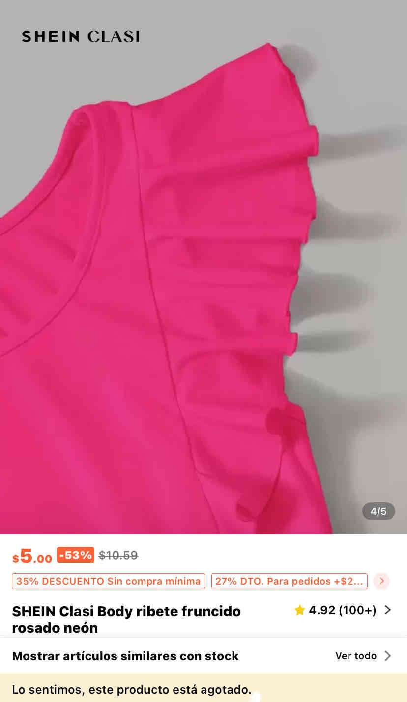 Body rosado intenso SHEIN - miniatura 3