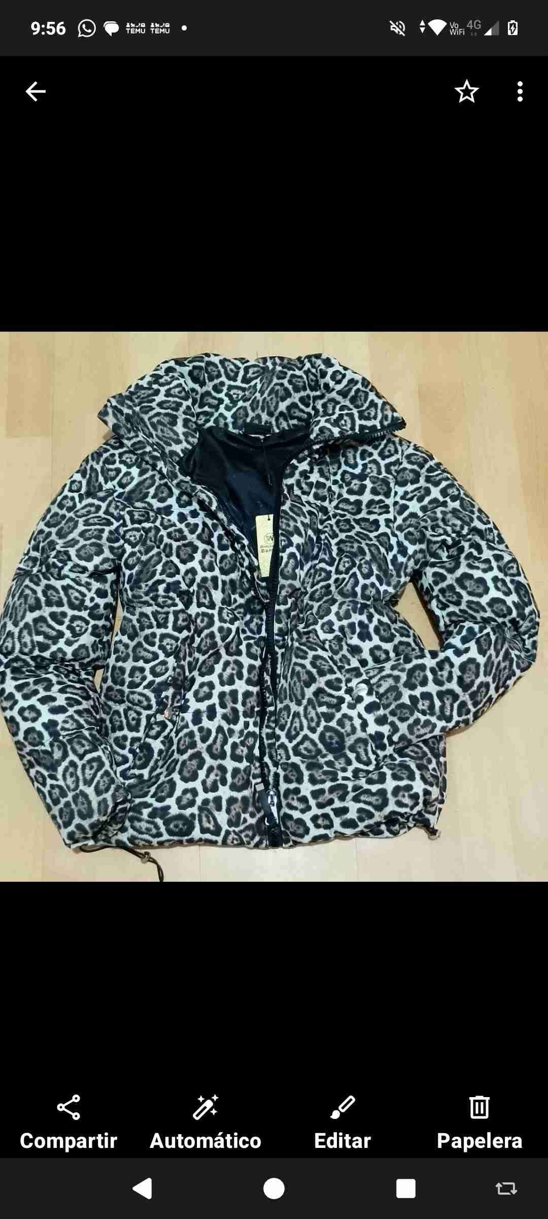 Chaqueta leopardada acolchada - miniatura 1