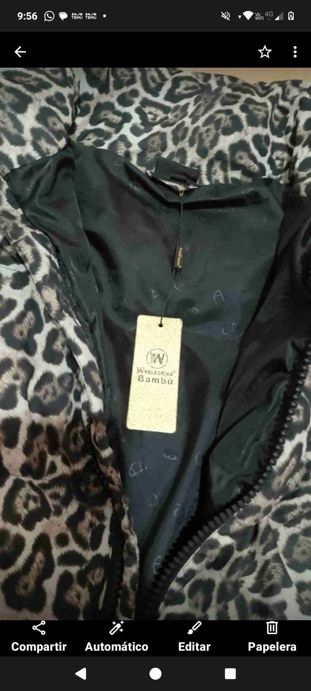 Chaqueta leopardada acolchada - miniatura 2