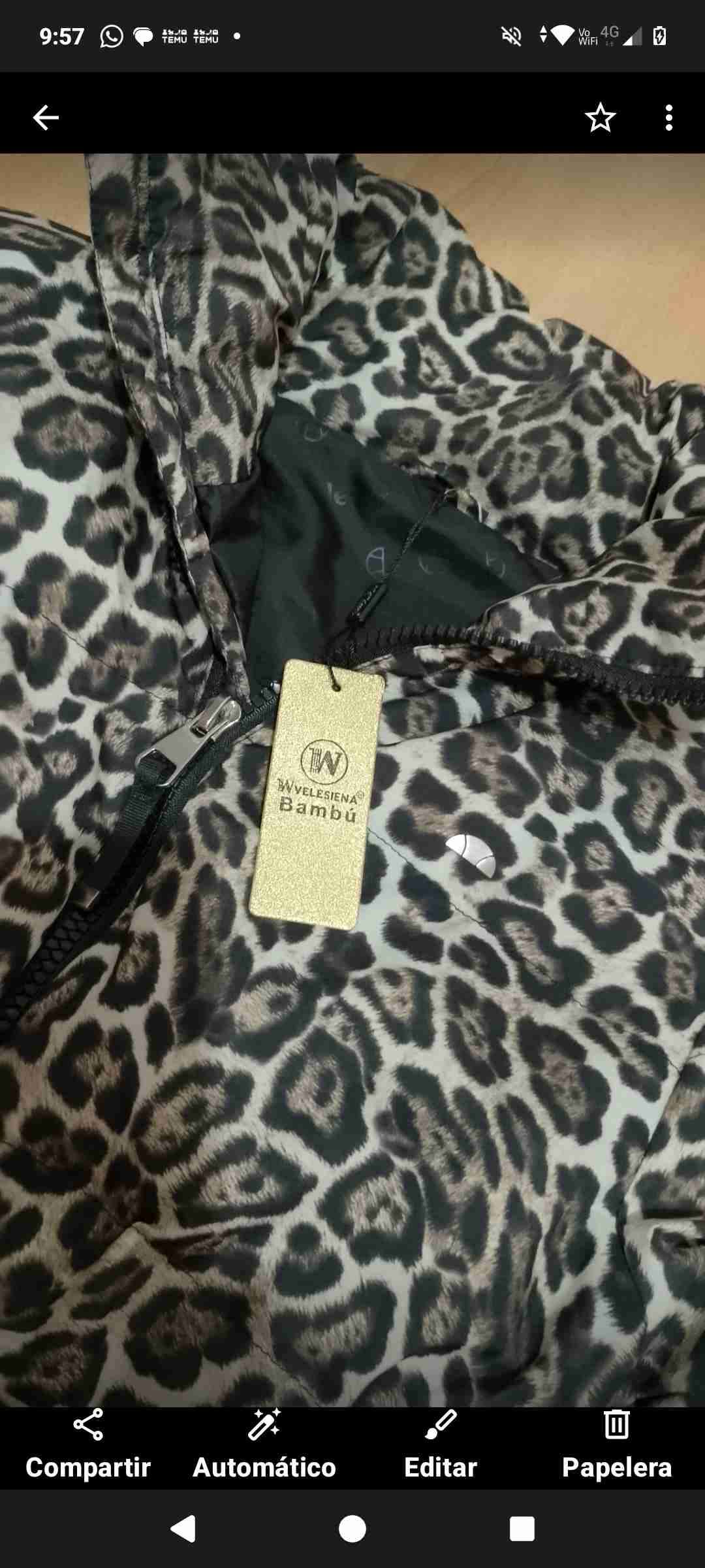 Chaqueta leopardada acolchada - miniatura 3