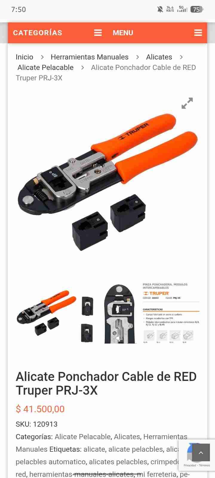 alicate ponchador - miniatura 2