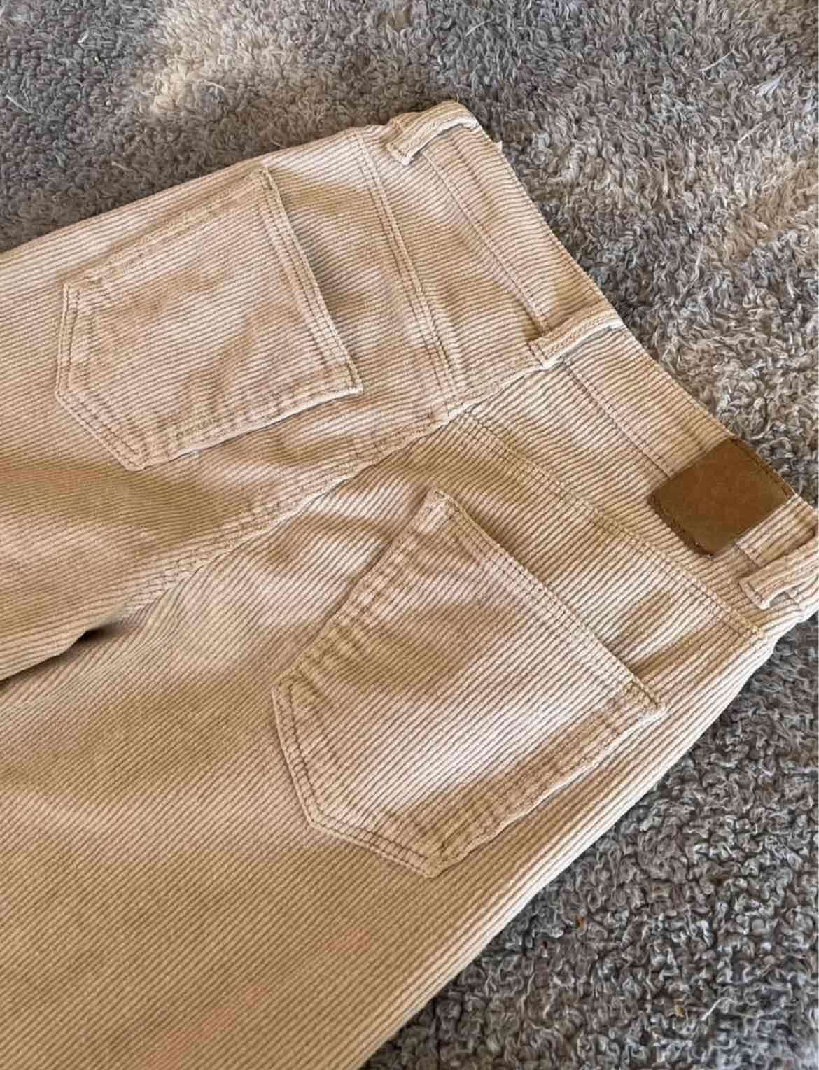 Pantalon cotelé beige 34 - miniatura 4
