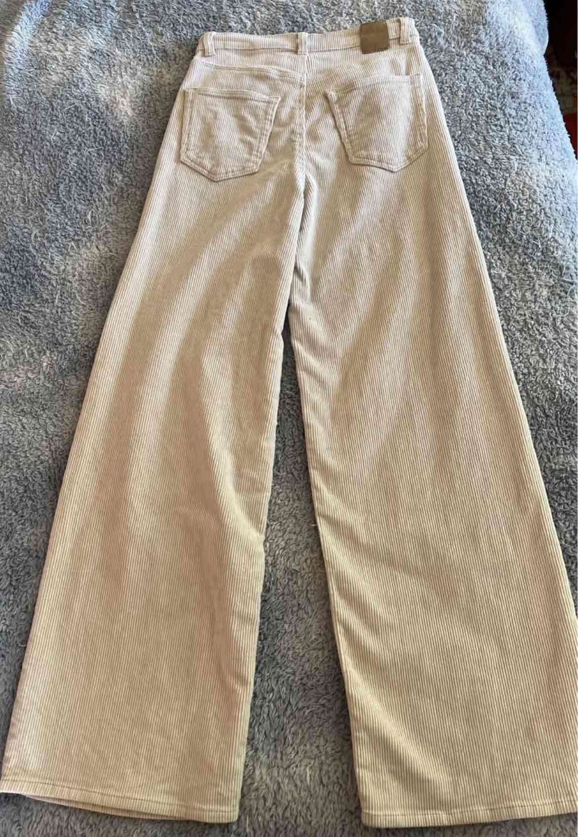 Pantalon cotelé beige 34 - miniatura 5