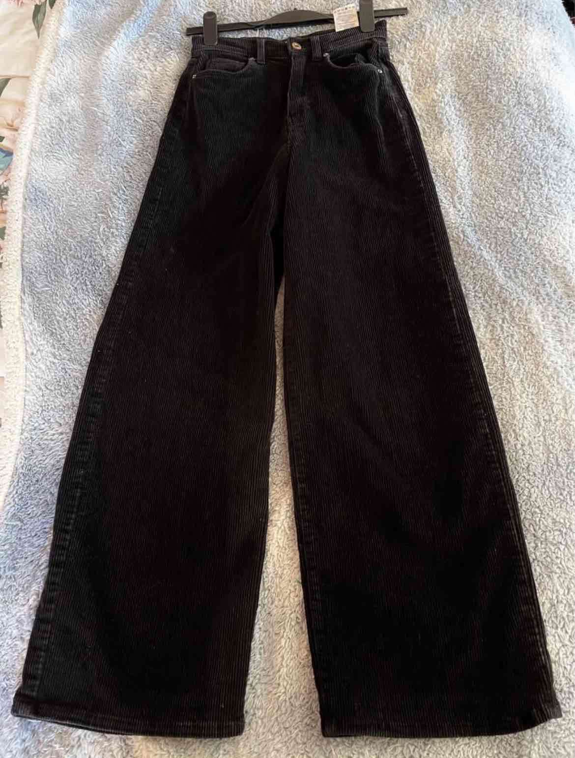 Pantalon cotelé negro 34 - miniatura 1