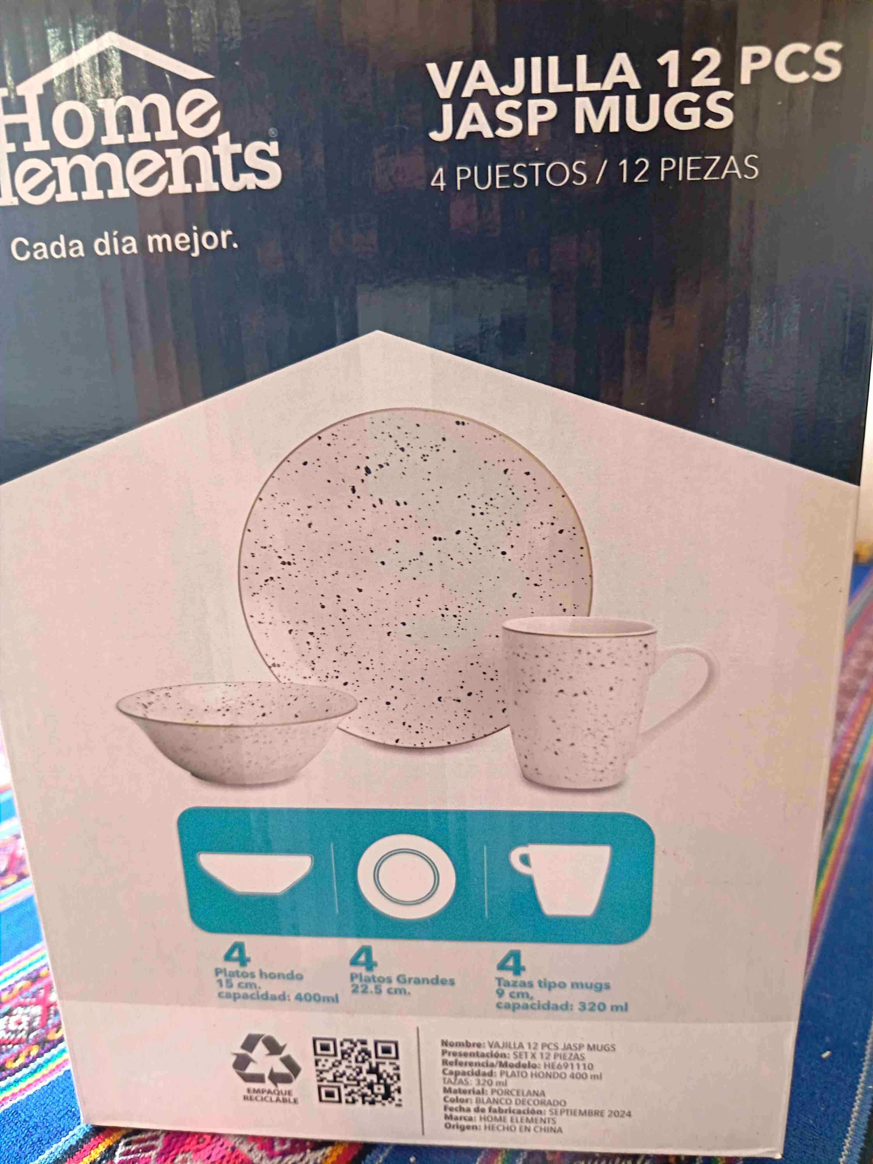 Vajilla Home Elements 12 piezas - miniatura 1