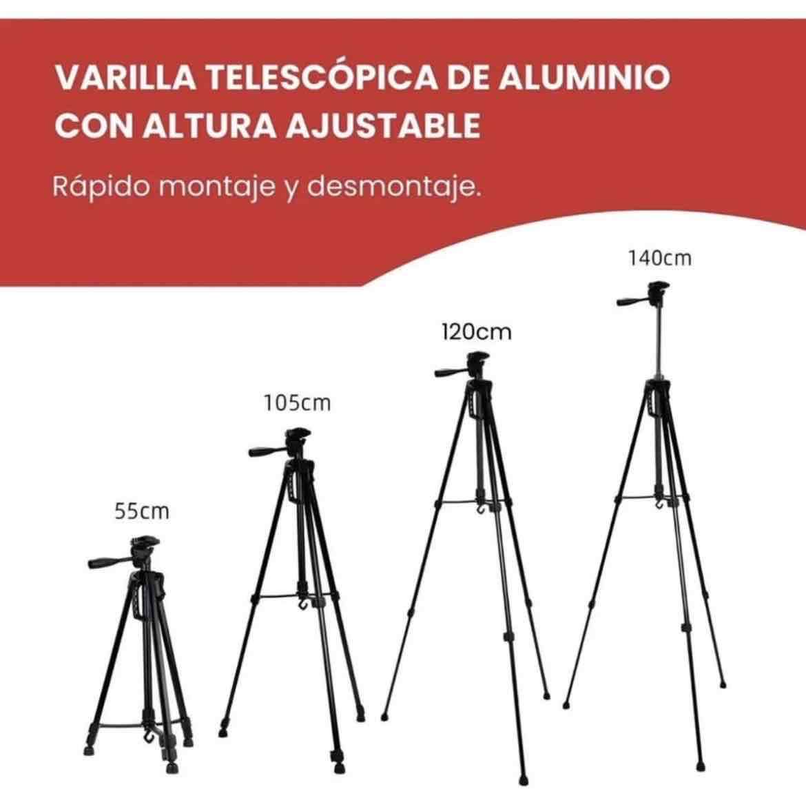 Trípode ajustable para cámara/celular - miniatura 4