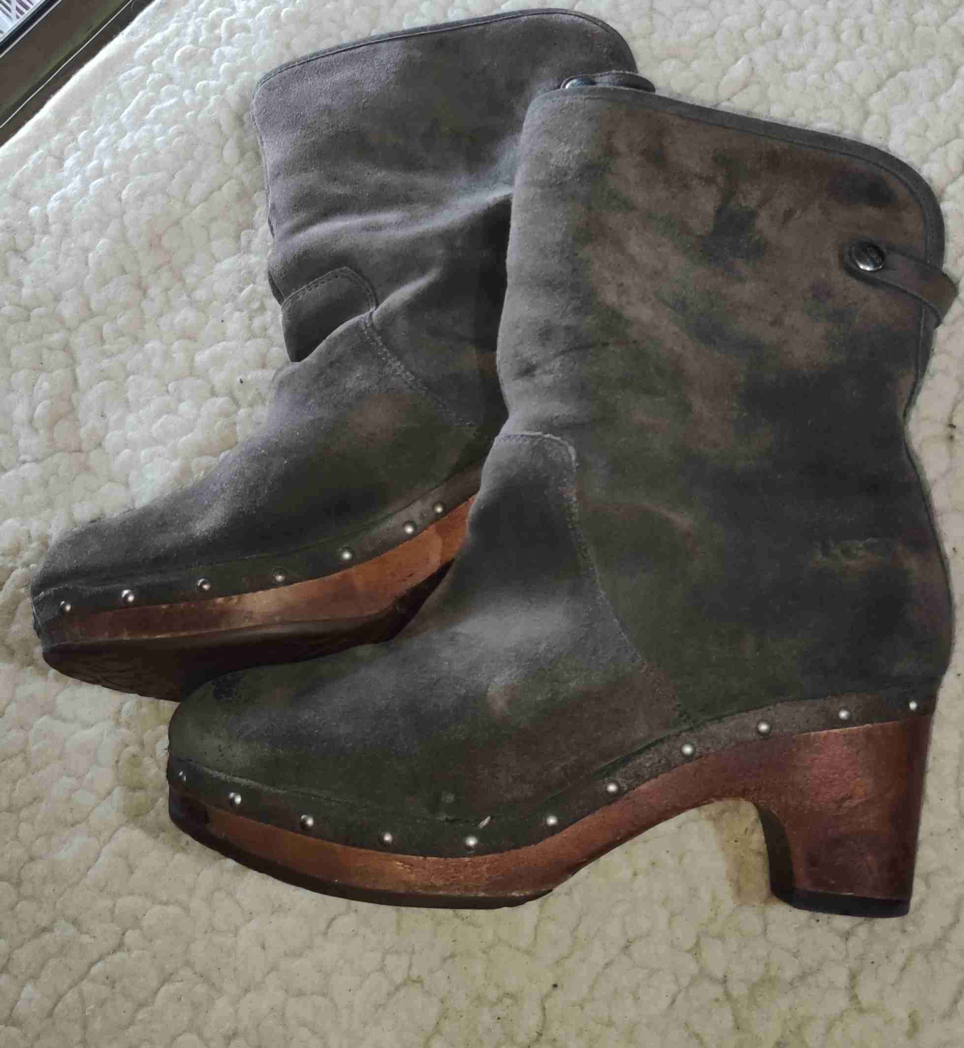 Botines de gamuza gris - miniatura 2