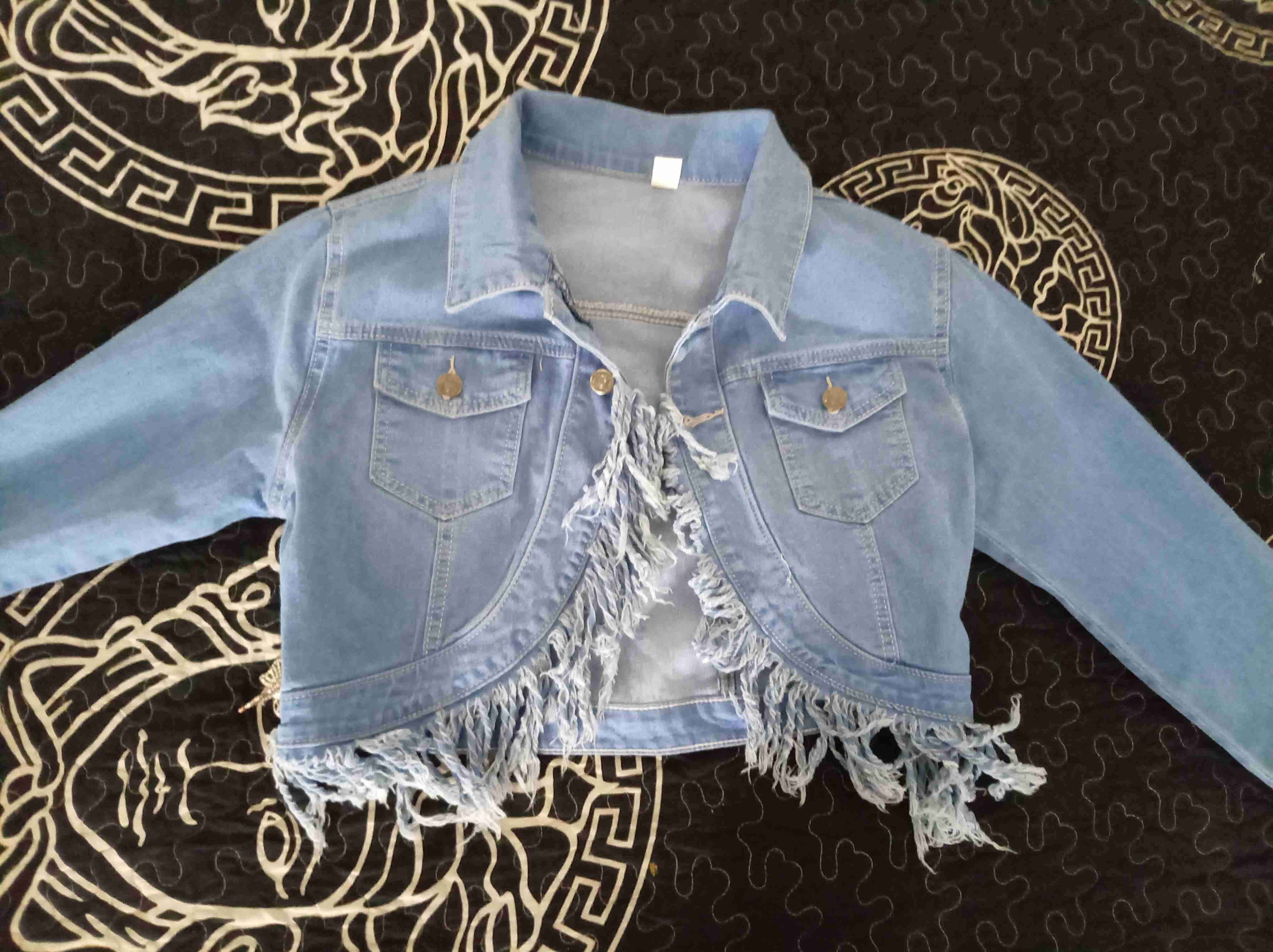 Chaqueta de mezclilla con flecos - miniatura 1