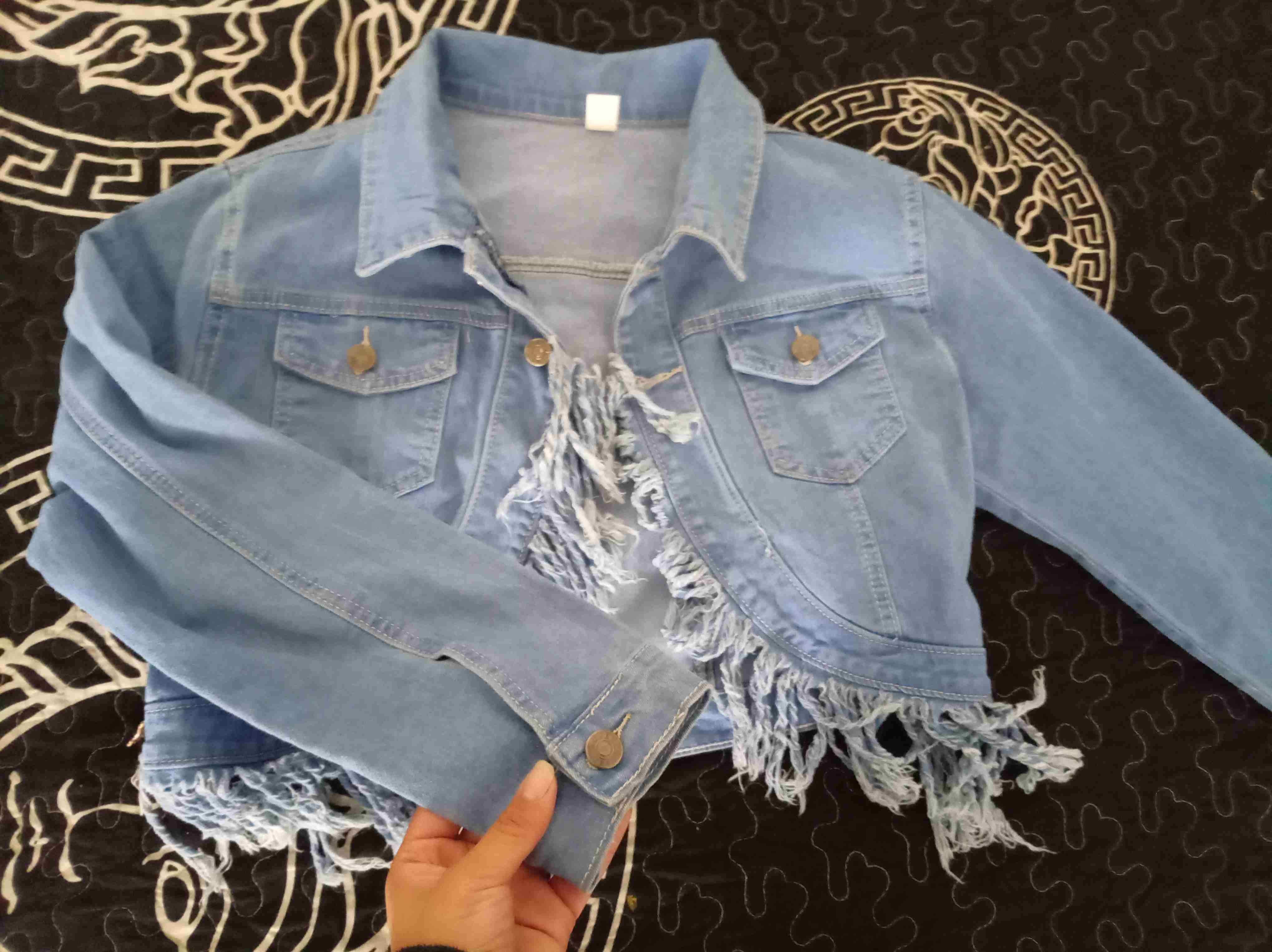 Chaqueta de mezclilla con flecos - miniatura 2