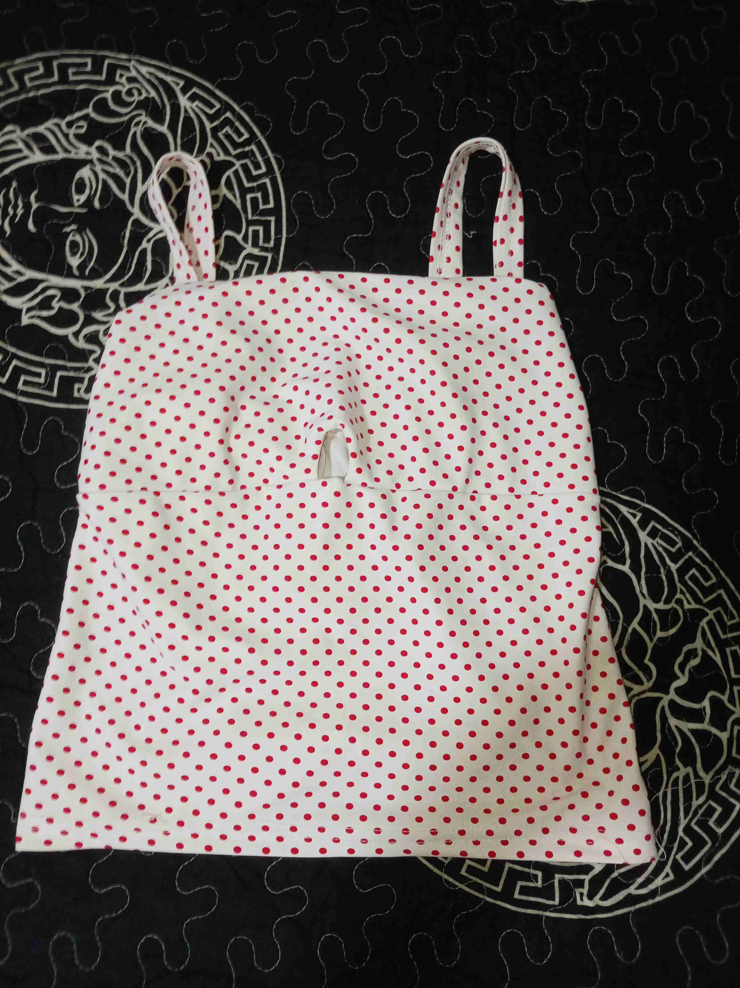 Top blanco con lunares rojos - miniatura 1