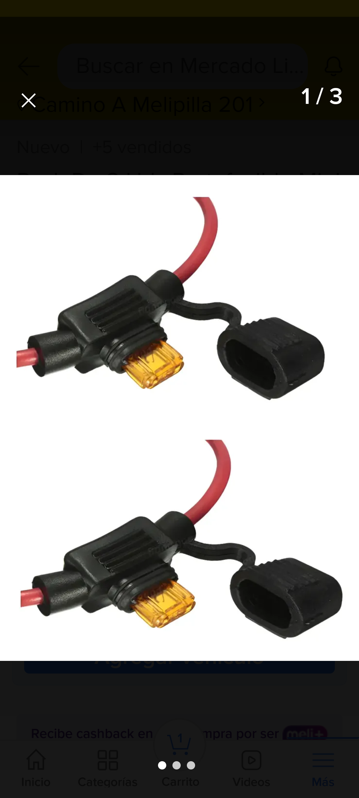 Portafusible mini  de cable automotriz