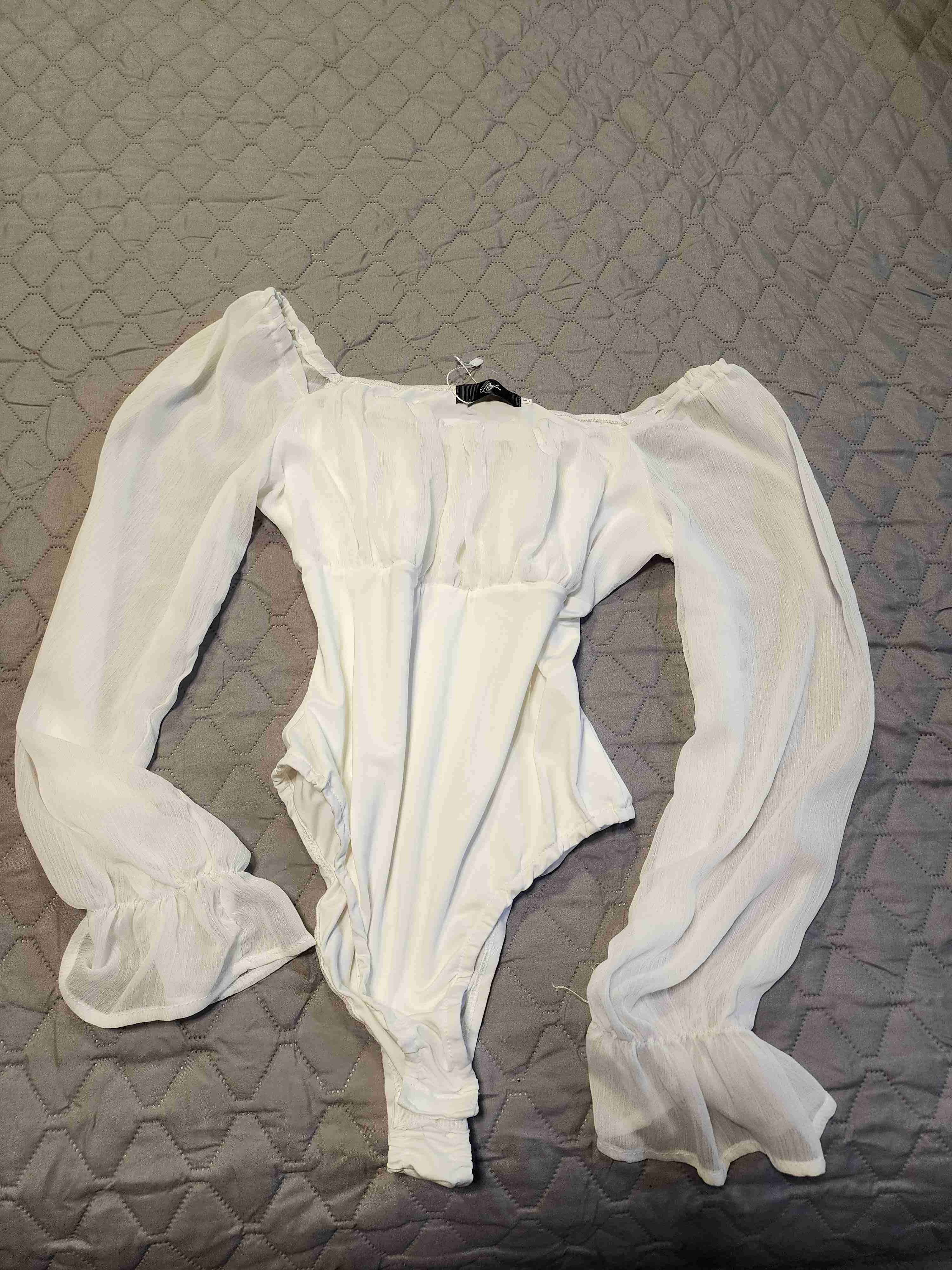 Body blanco con mangas largas - miniatura 2