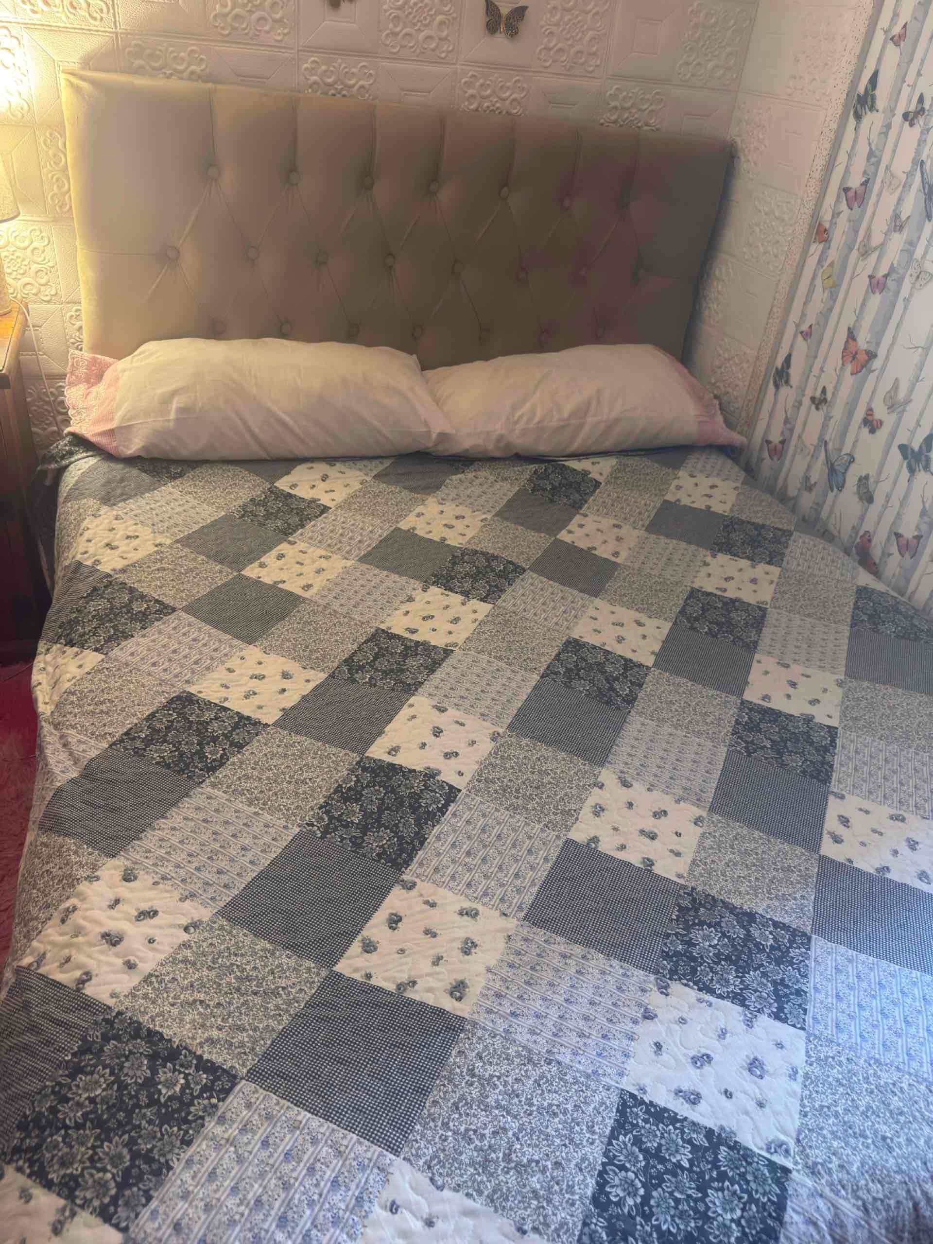 Cama matrimonial con cabecera acolchada - miniatura 3