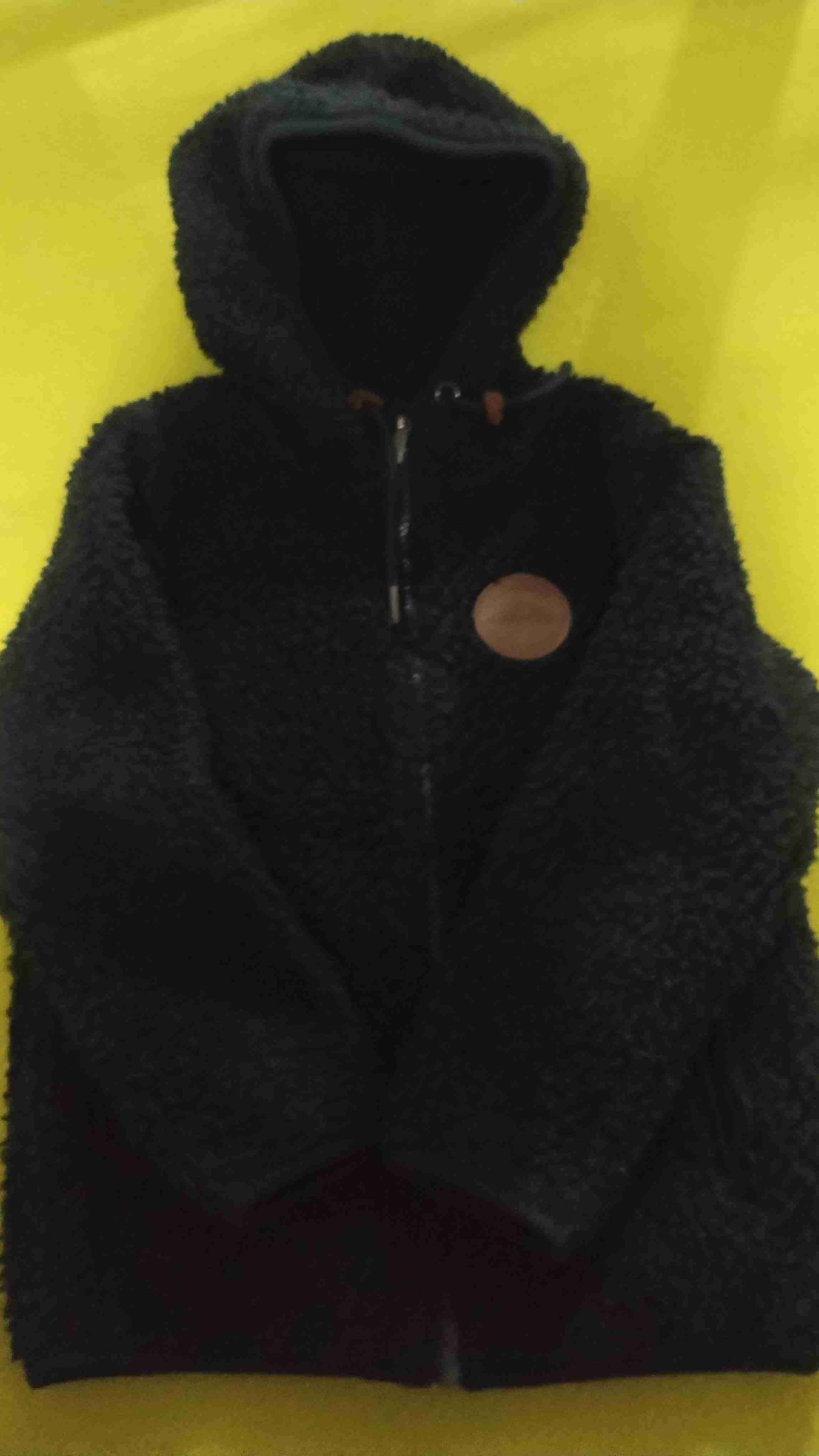 Abrigo escolar polar con capucha negro - miniatura 2