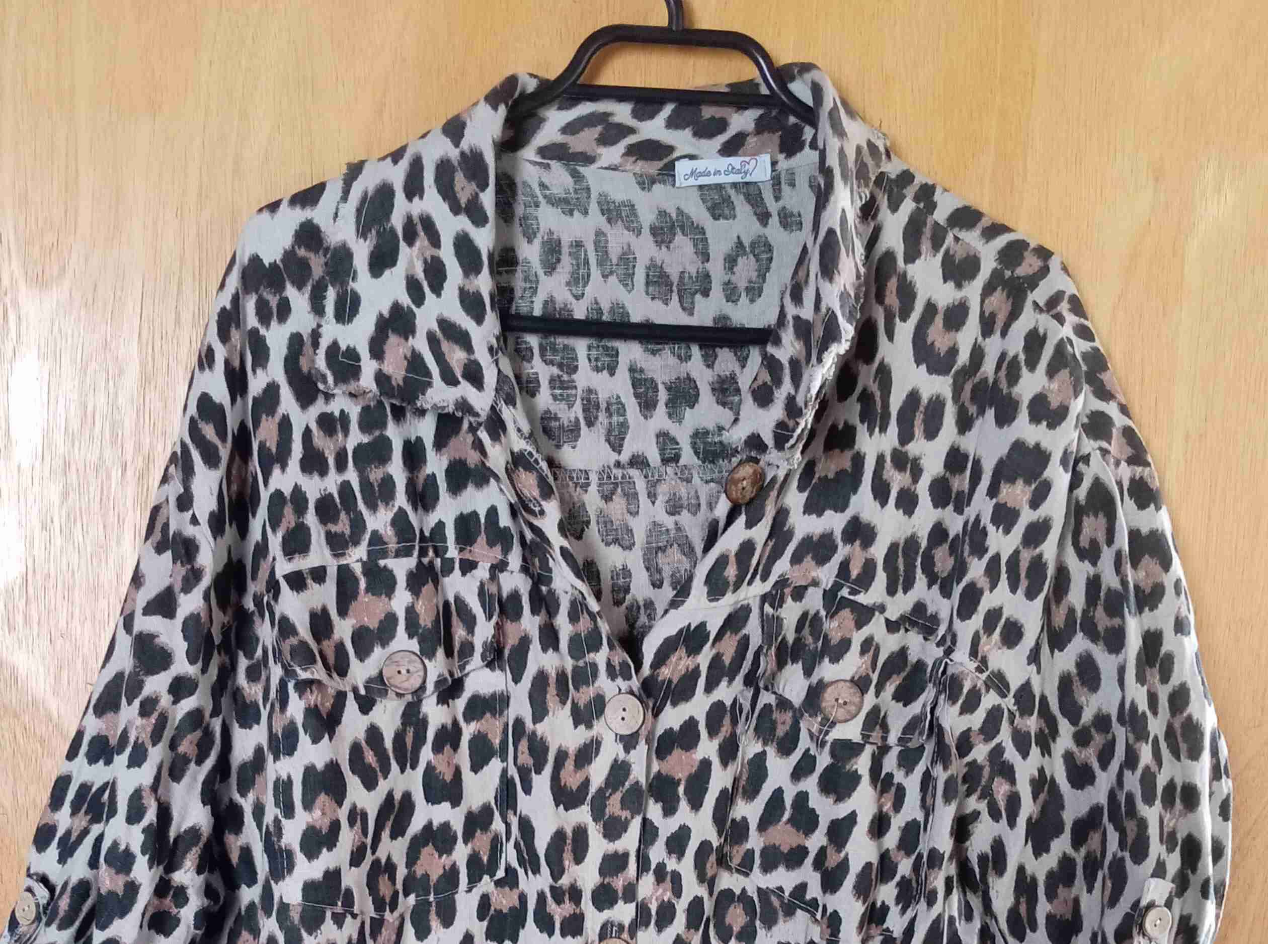 Blusa italiana estampado leopardo - miniatura 2