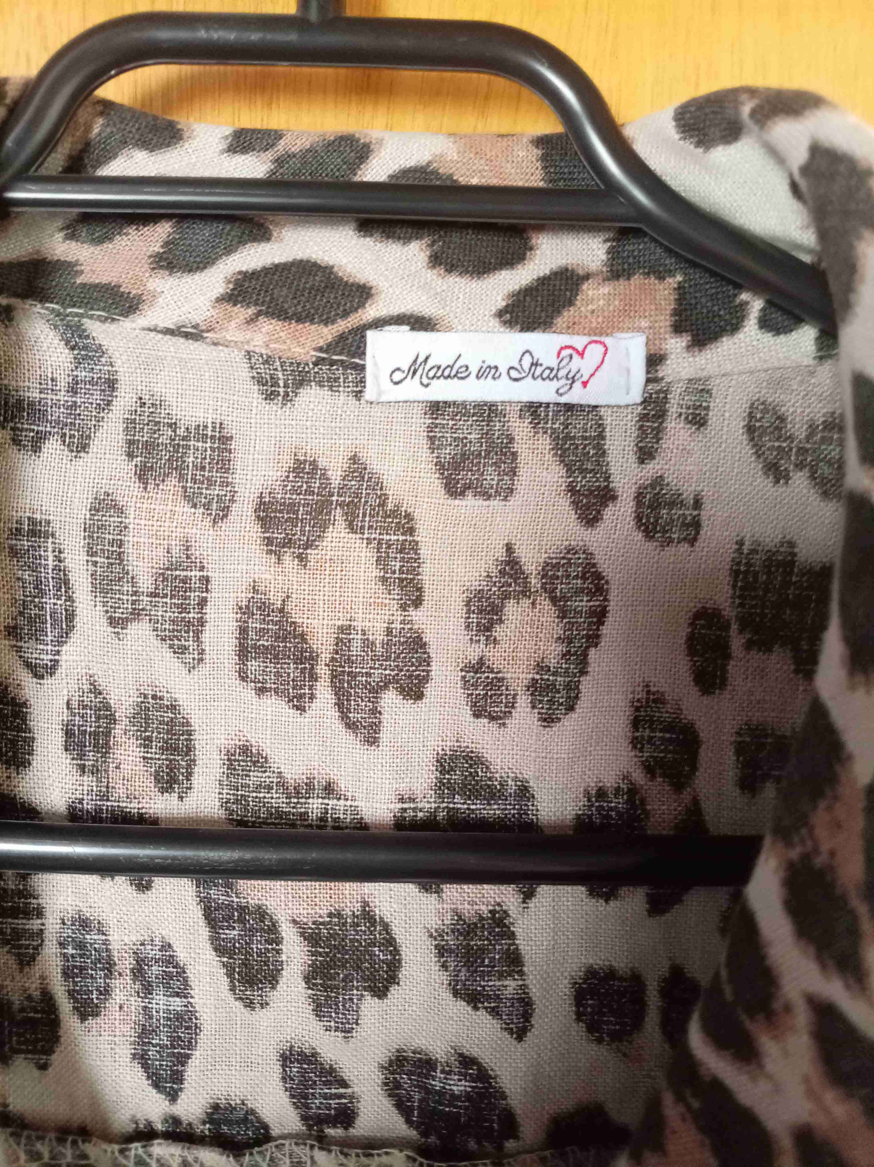 Blusa italiana estampado leopardo - miniatura 3