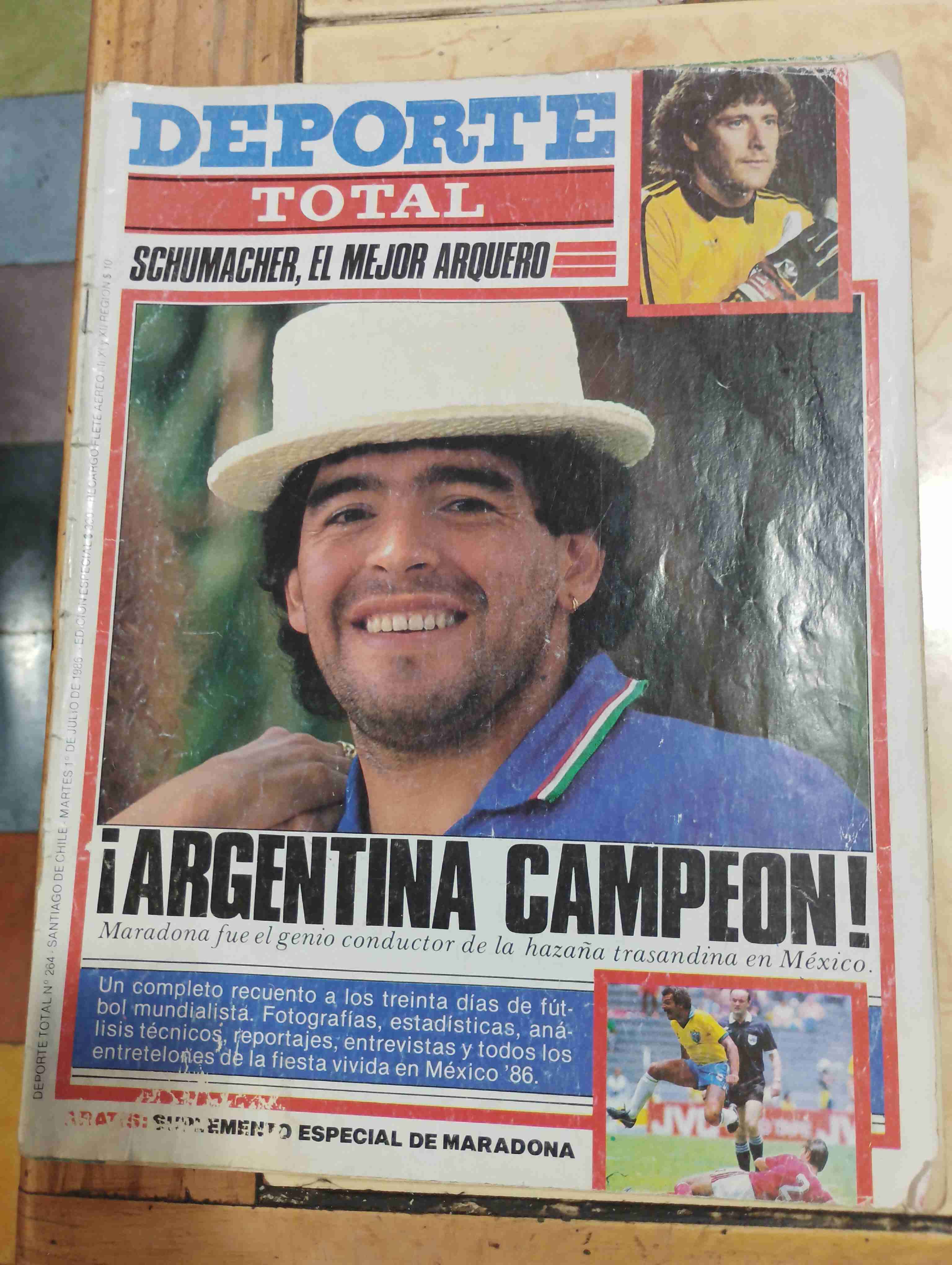 Revista Deporte Total 1986 Argentina Campeón - miniatura 1