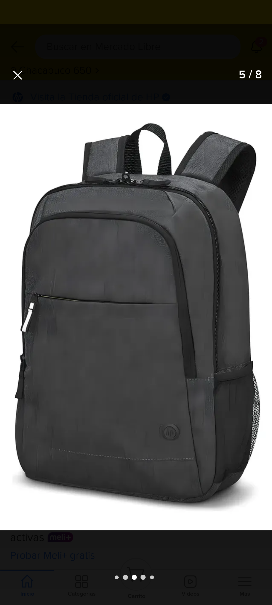 Mochila HP negra compacta - miniatura 1