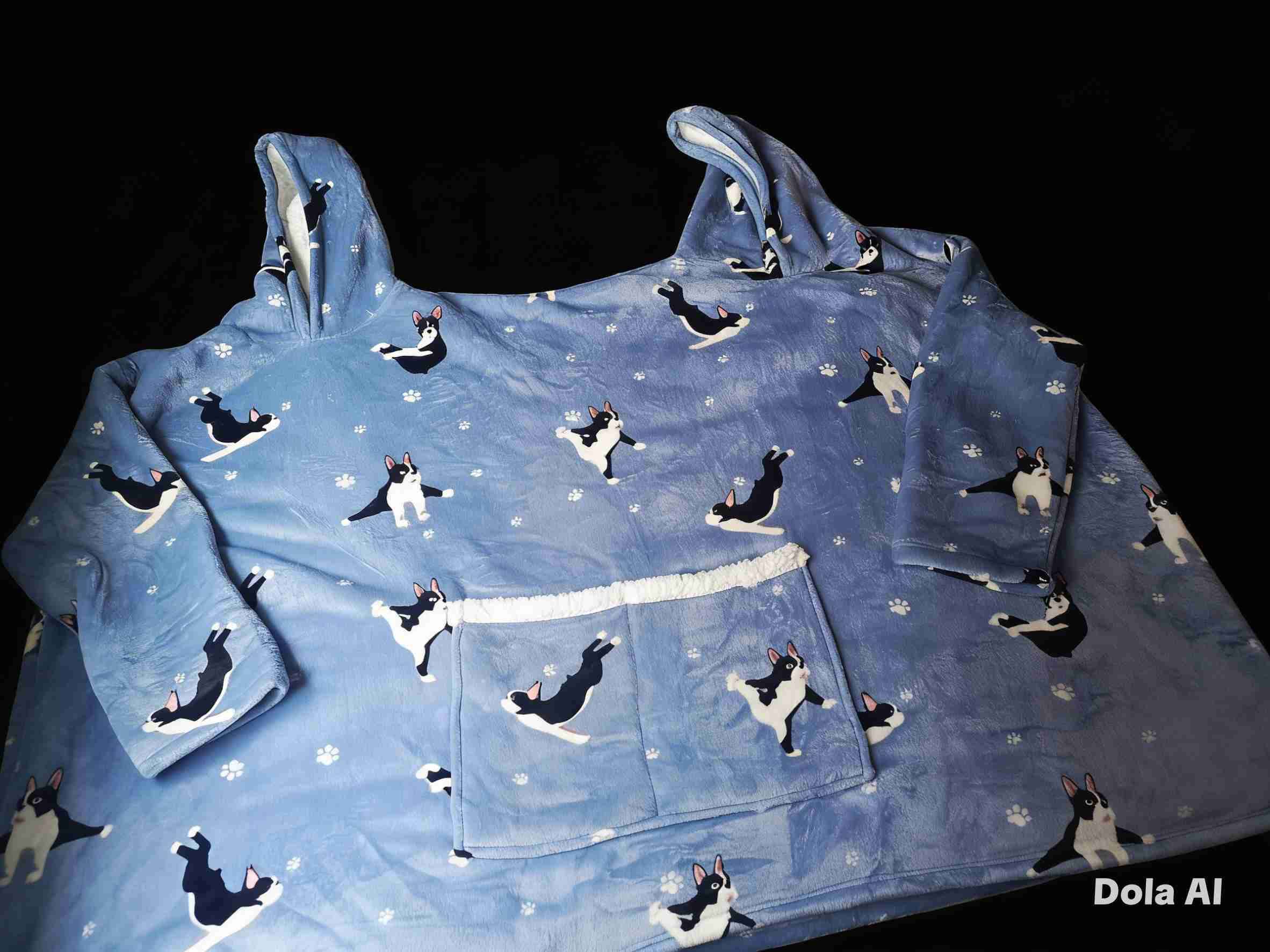 Sudadera con capucha polar burdeos - miniatura 3