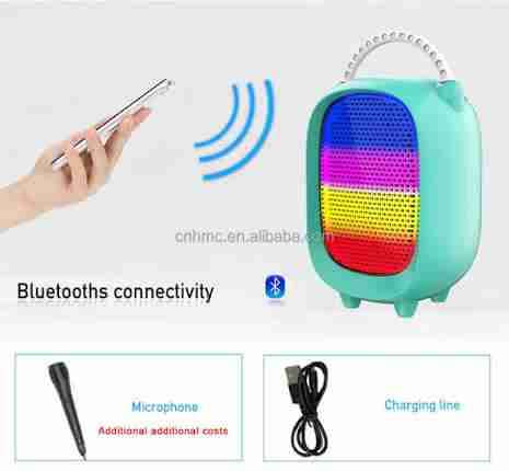 Parlante karaoke portátil multicolor - miniatura 2