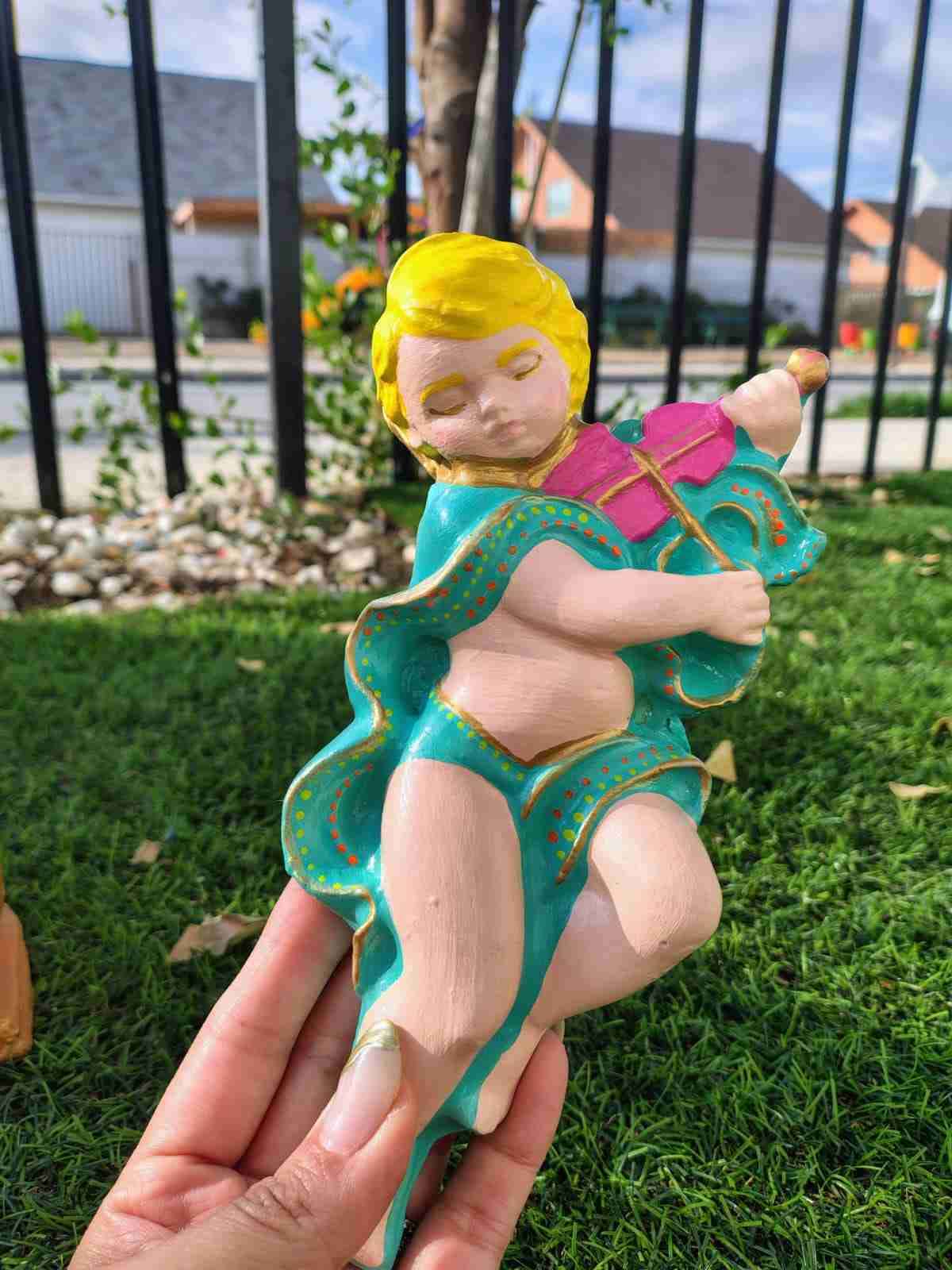 Figura decorativa ángel barroco - miniatura 1