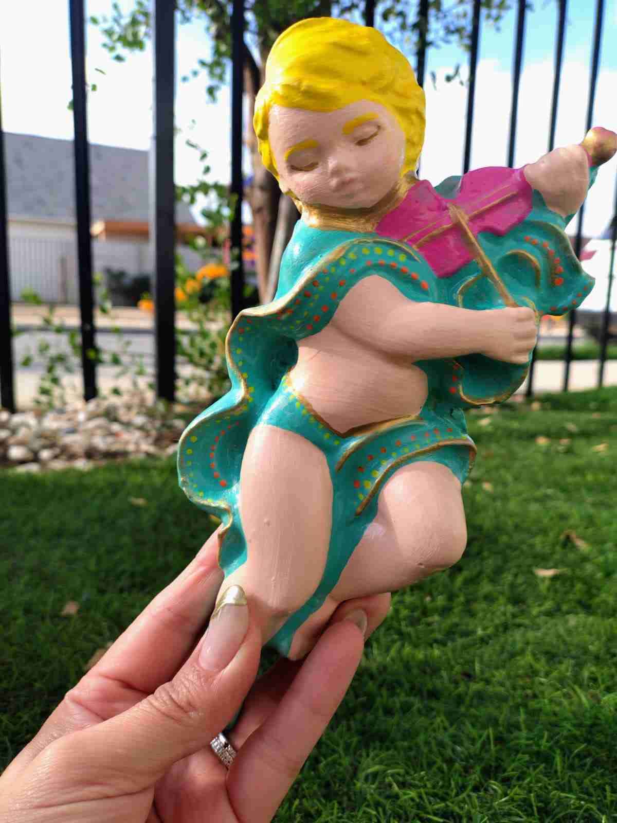 Figura decorativa ángel barroco - miniatura 2