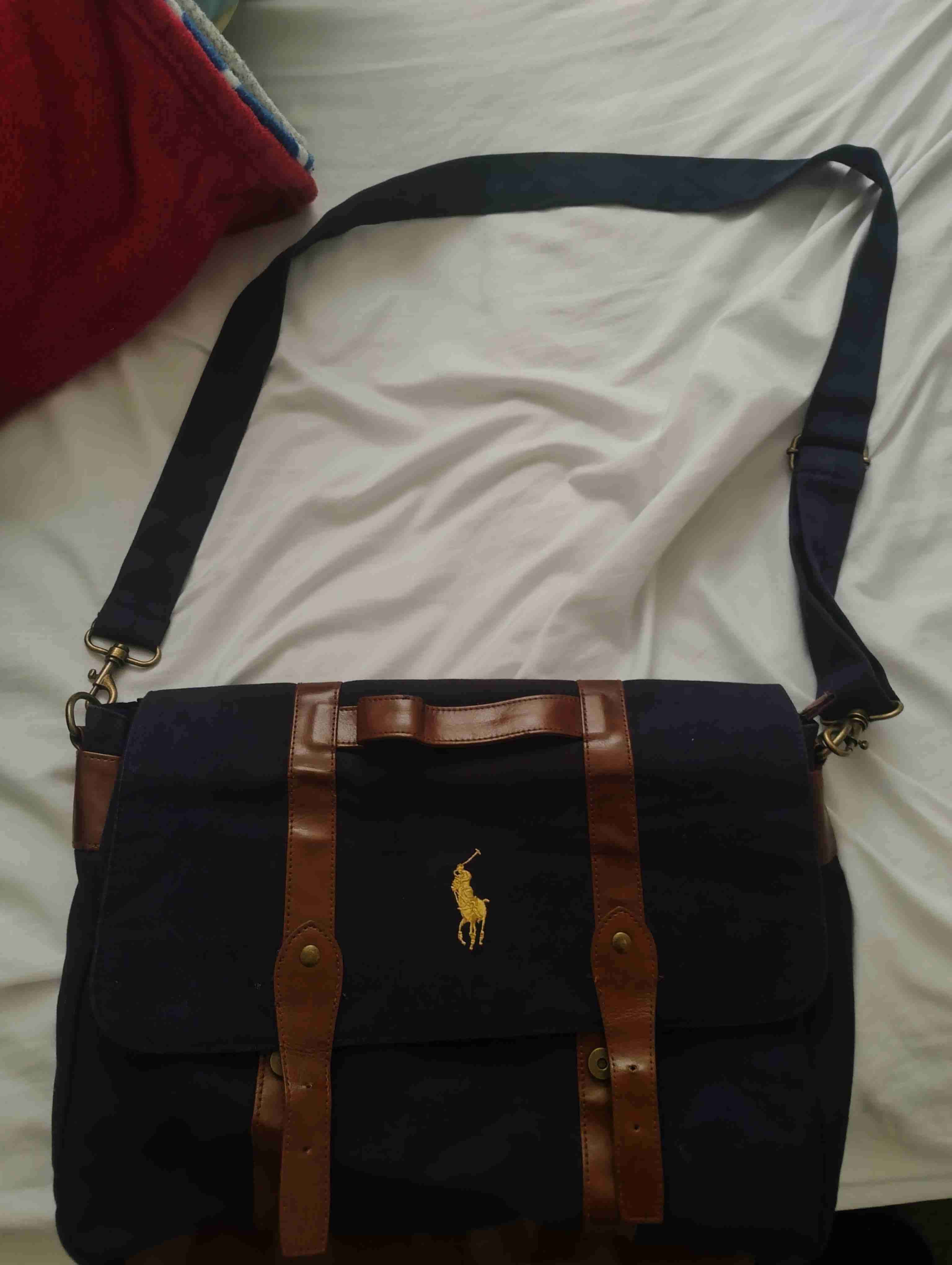 Bolso bandolero azul Raph Lauren - miniatura 1