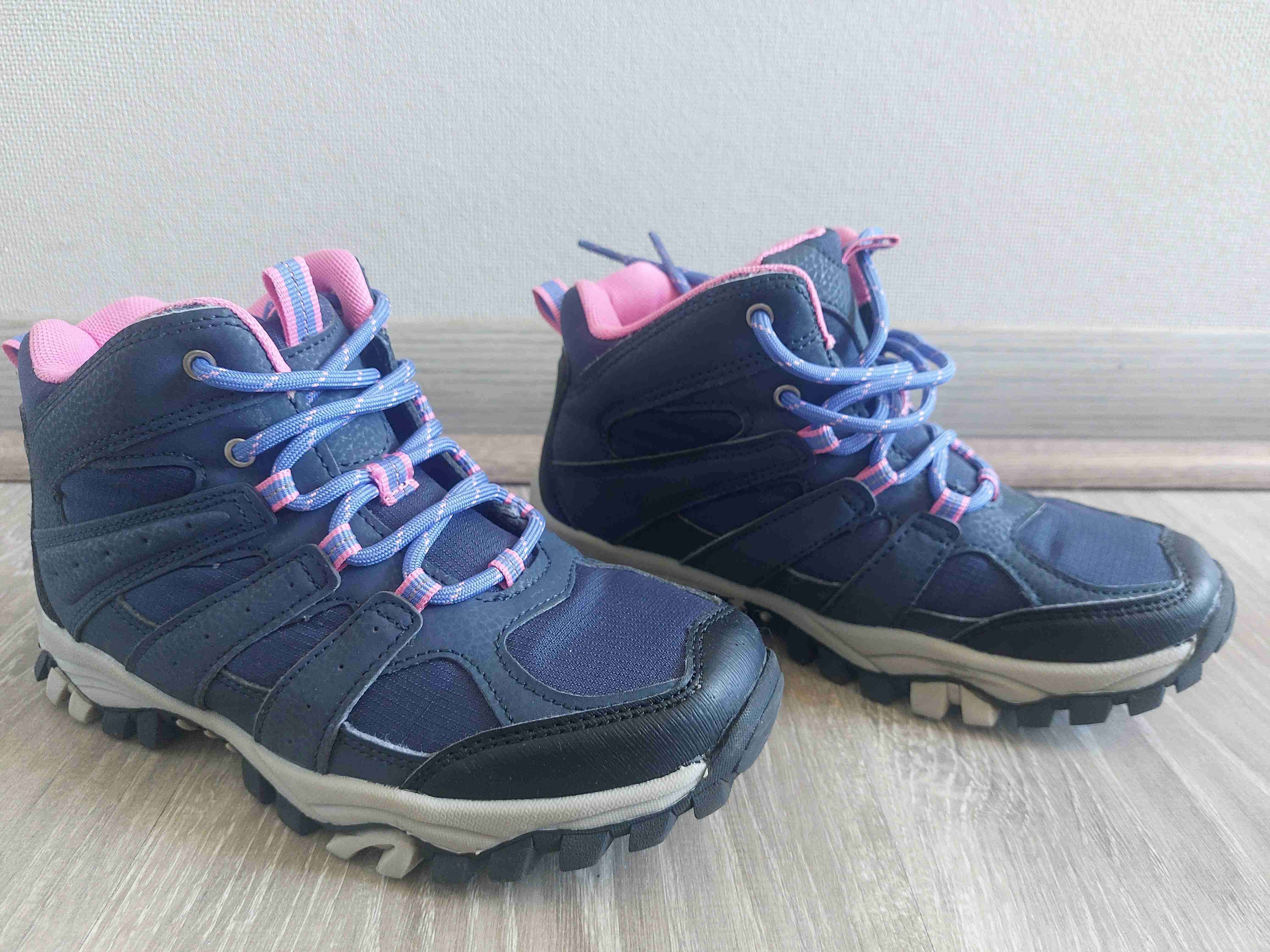 Botas de montaña azul y rosa - miniatura 1