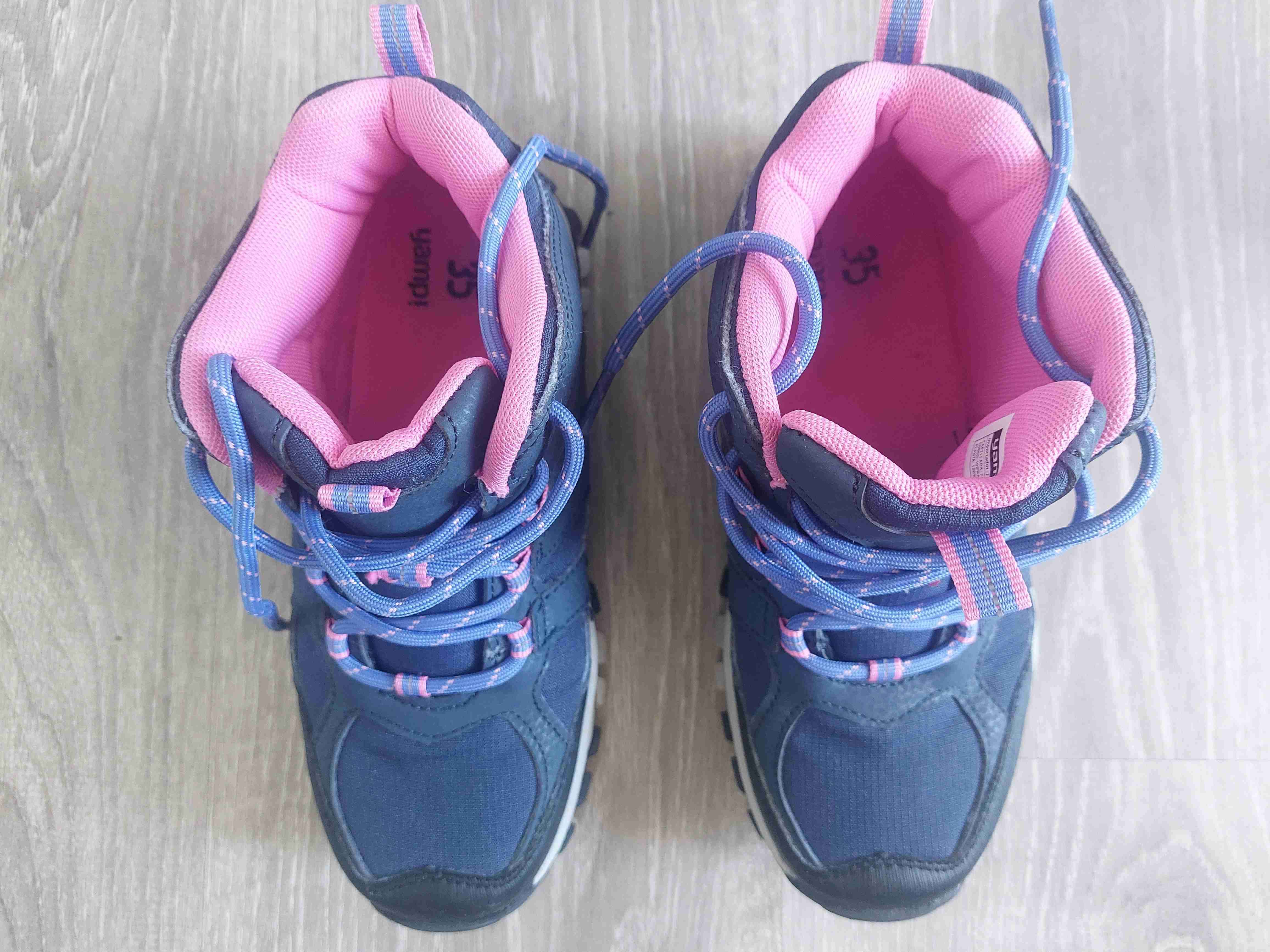 Botas de montaña azul y rosa - miniatura 3