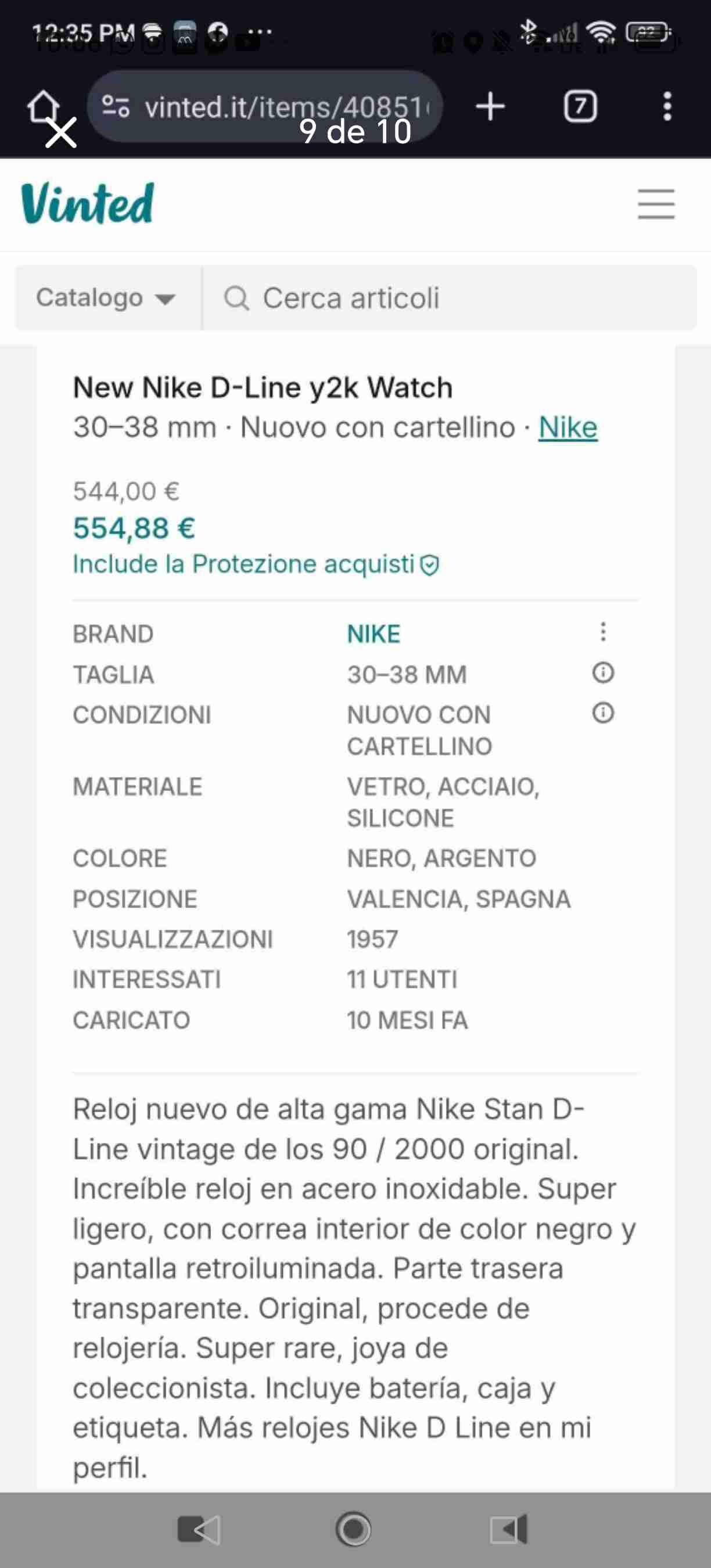 Reloj deportivo Nike metálico - miniatura 6