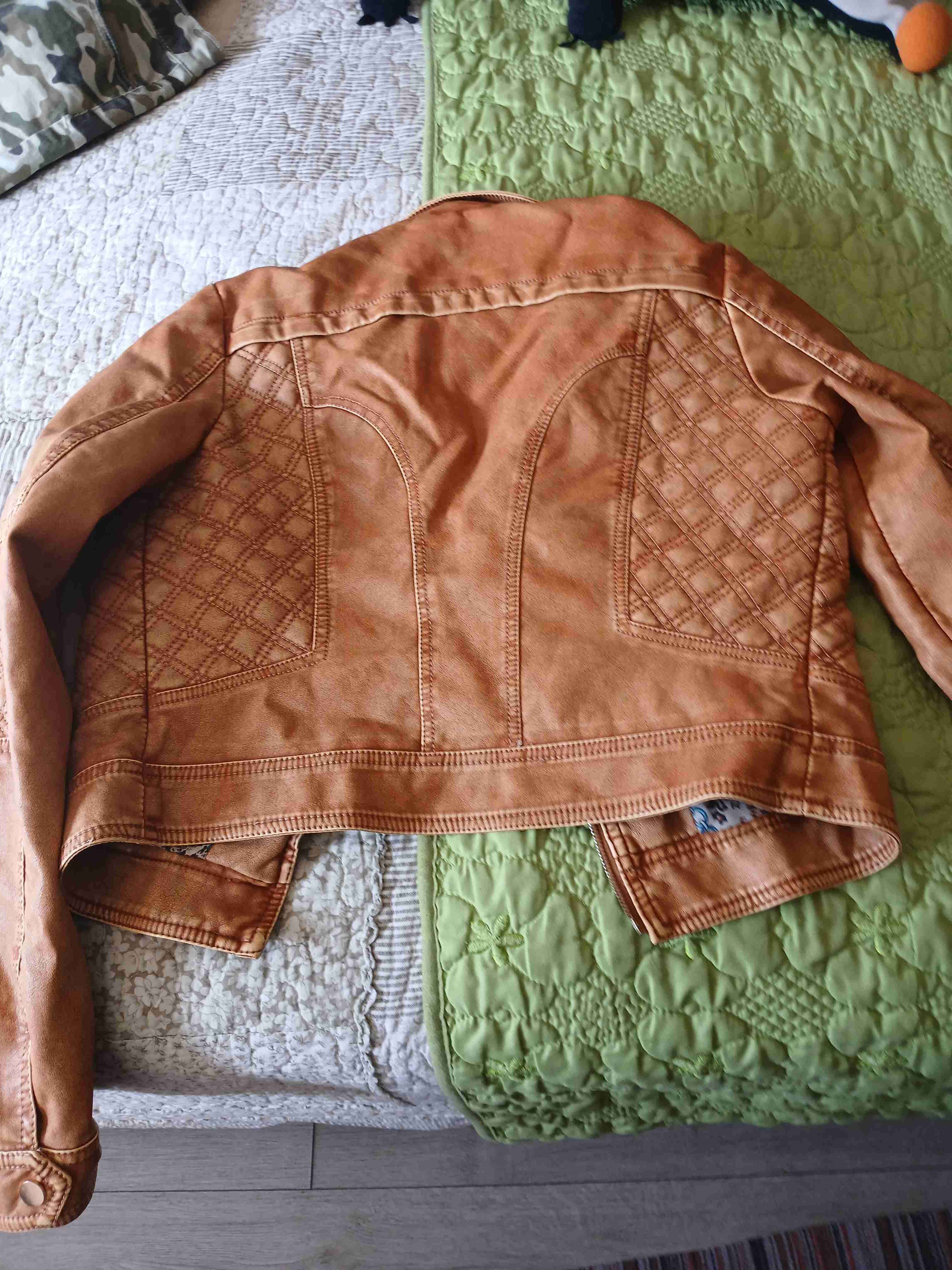 Chaqueta biker café mujer - miniatura 3