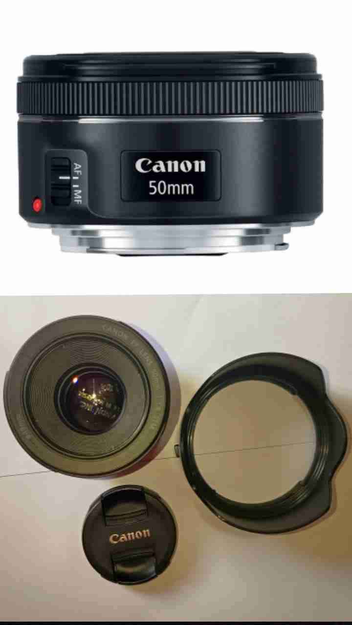 Lente Canon EF 50mm con tapa original
