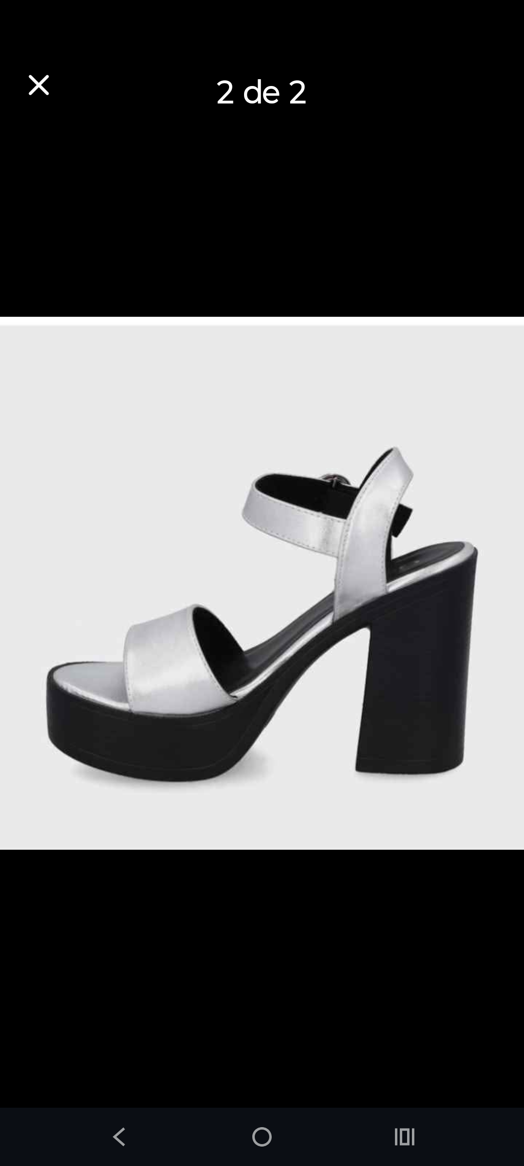 Sandalias plateadas de tacón alto - miniatura 1