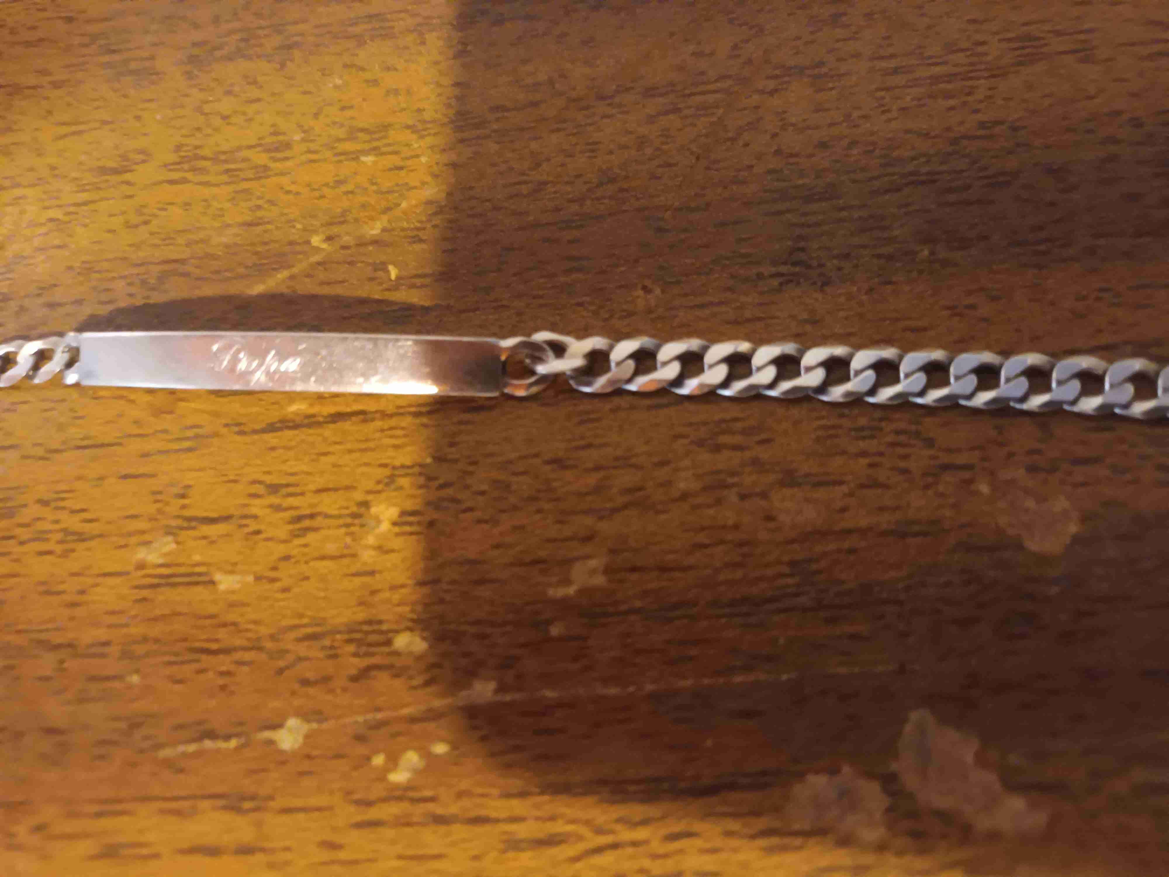 Pulsera de plata con placa - miniatura 2